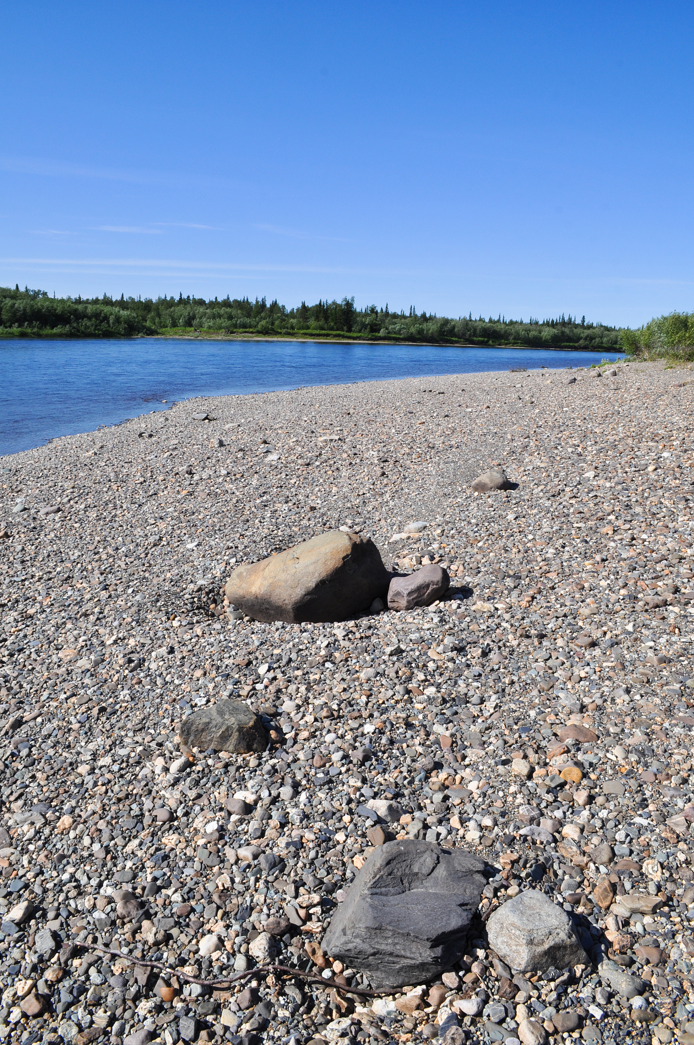 pebble beach north of the river.