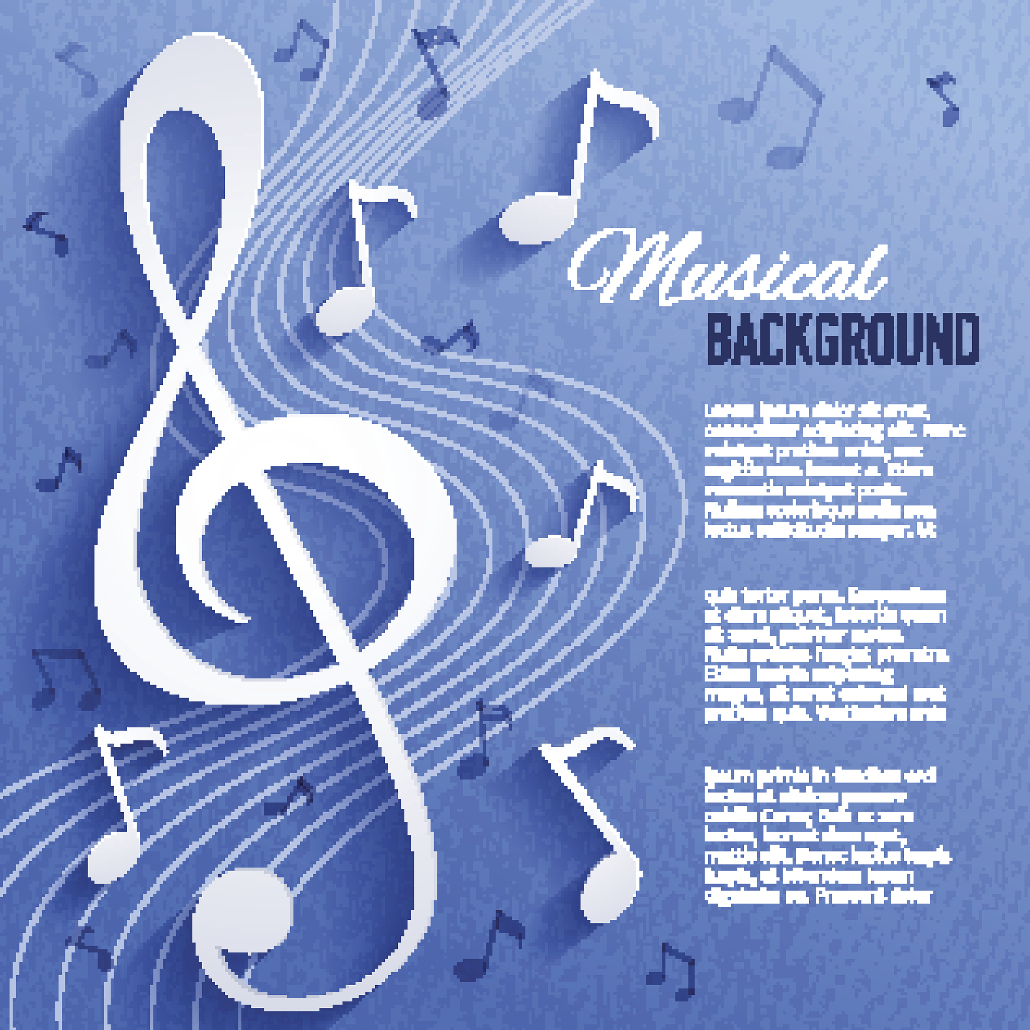 paper background with music notes.