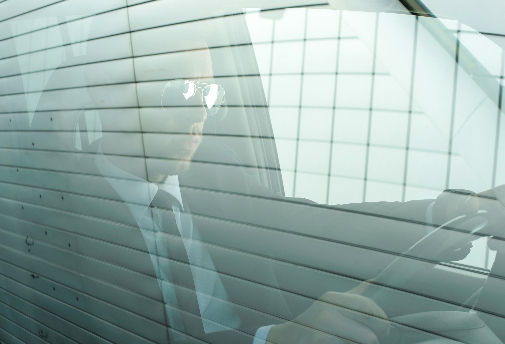 businessman in the car