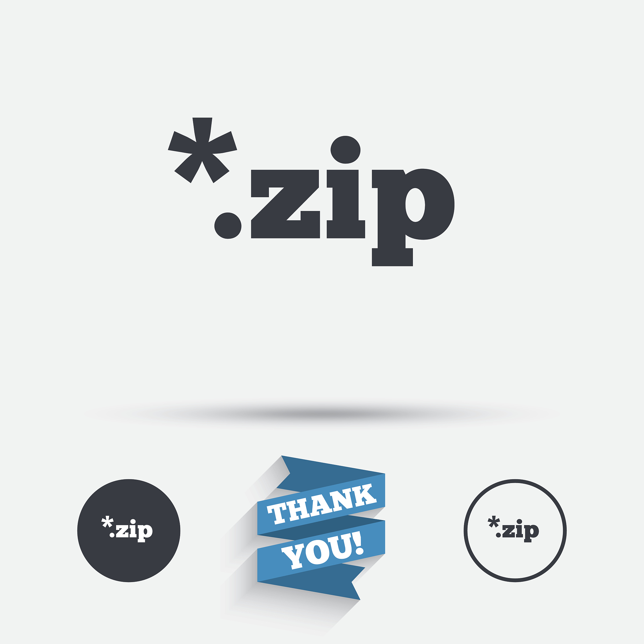 archive file icon. download zip button.