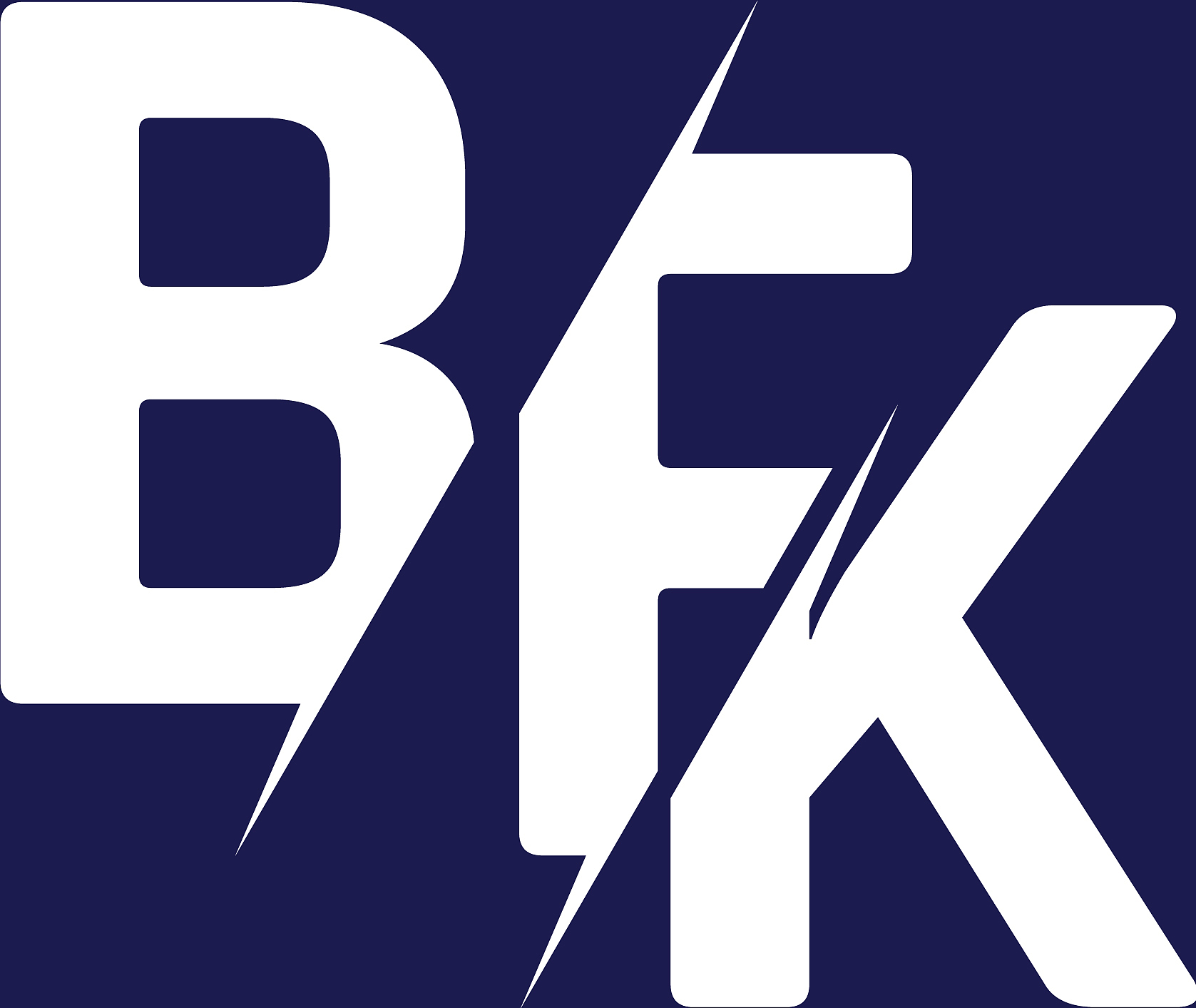 monogram letters initial logo design bfk