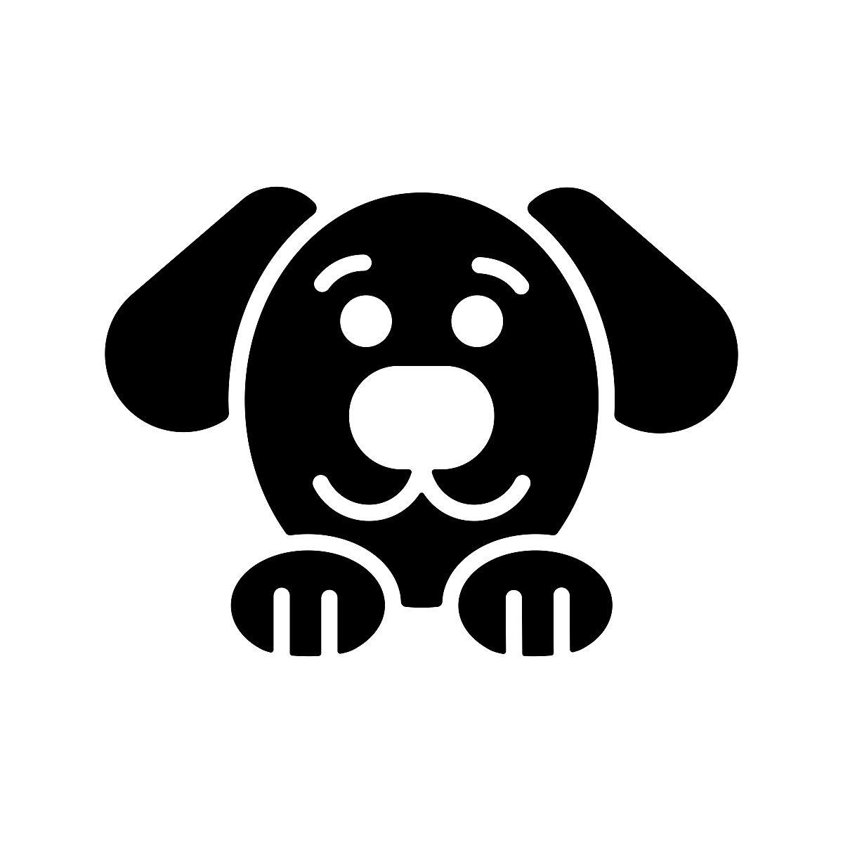 可爱Q版狗狗logo设计 - SVG代码