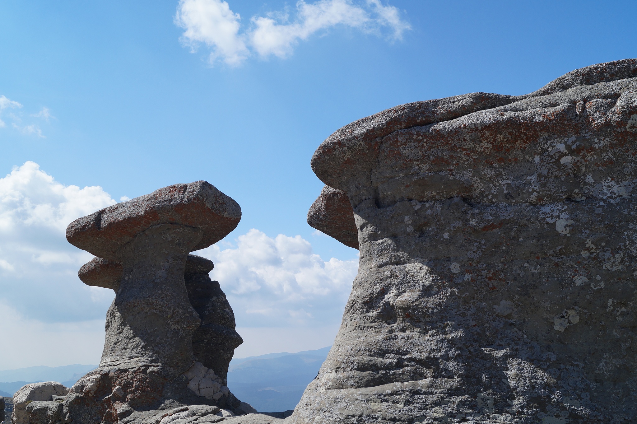 ston<strong>e</strong> mushrooms called 'old women' (babele) -  busteni, brasov
