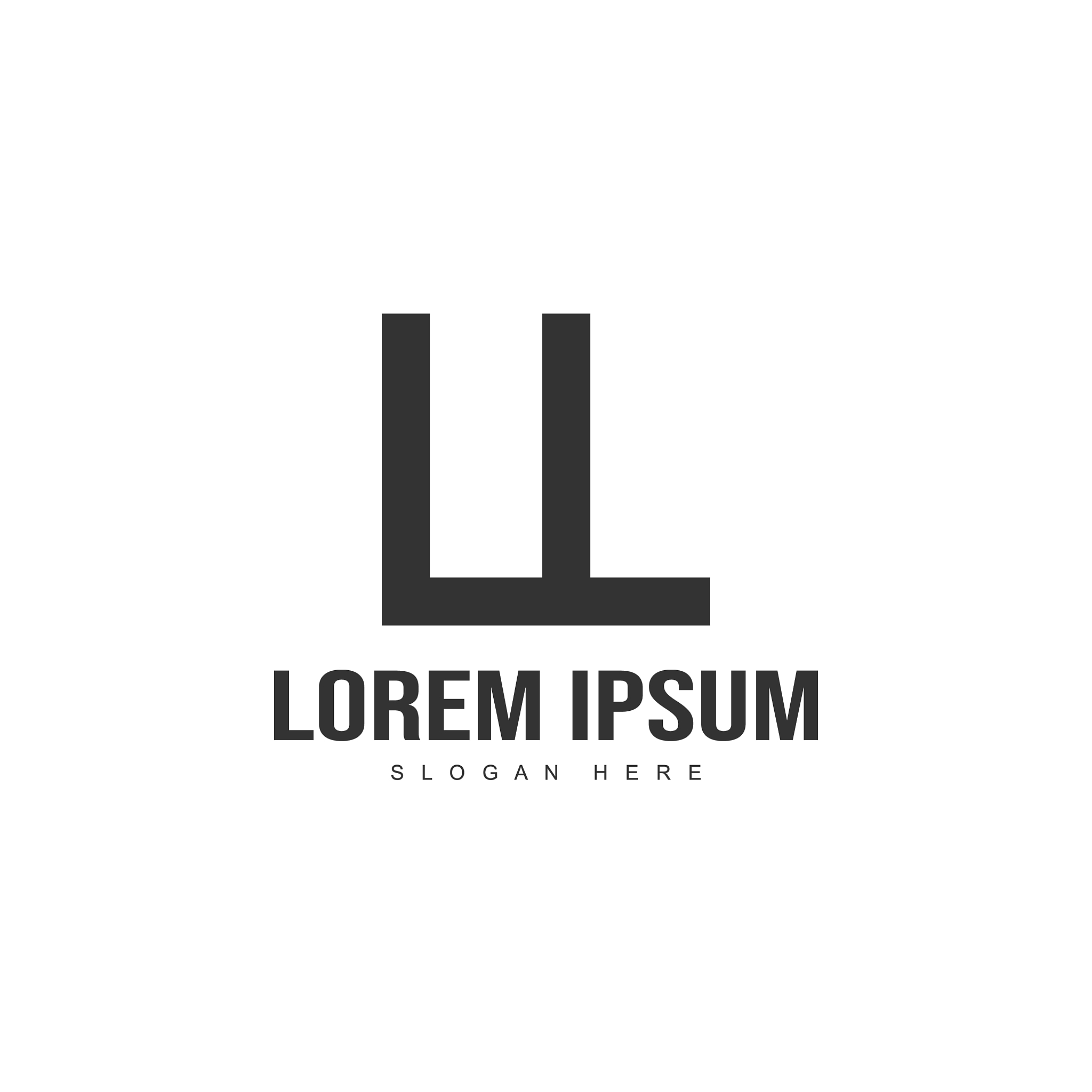 initial letter logo template minimalist letter