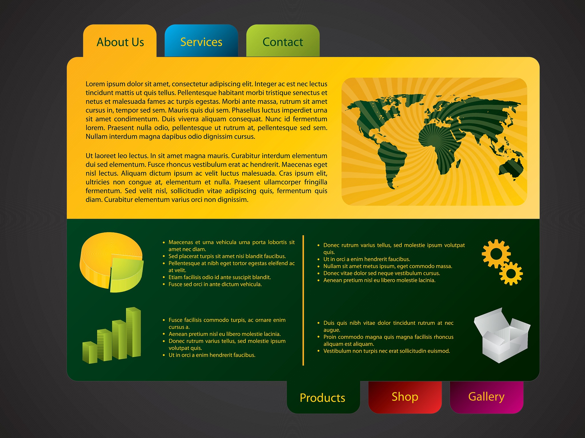 colorful website template