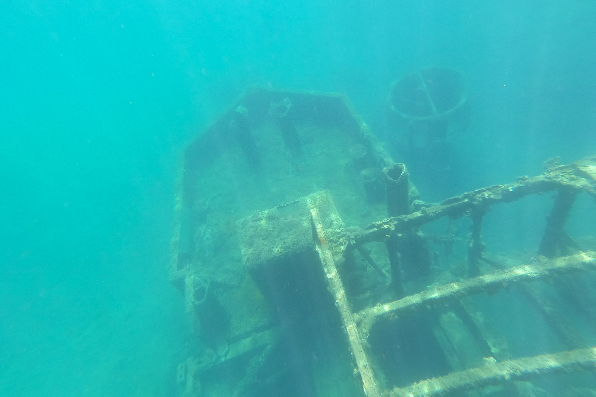 shipwreck under water, very old ship taken on the bottom of the 