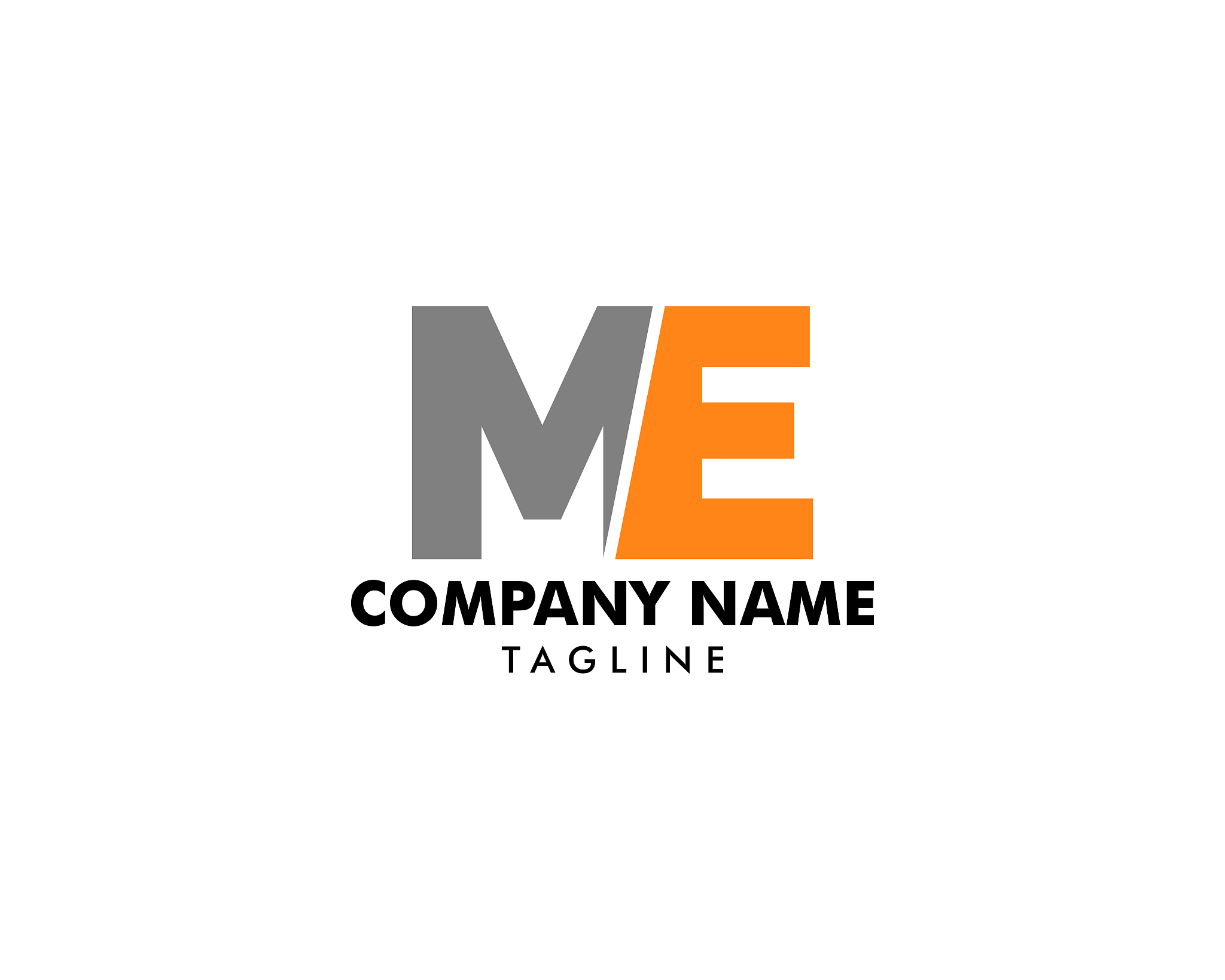 initial letter me   design template