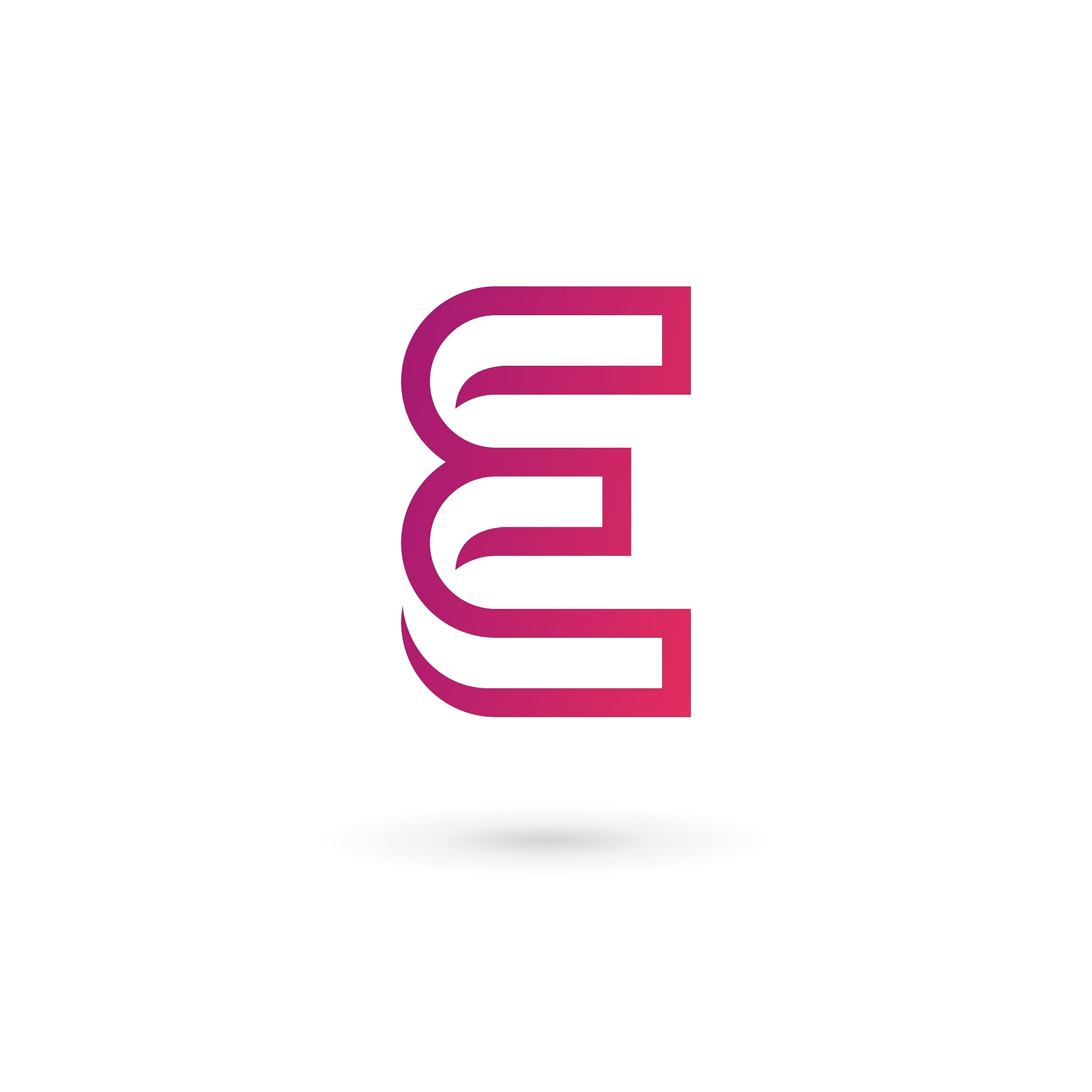 letter e logo icon design template elements
