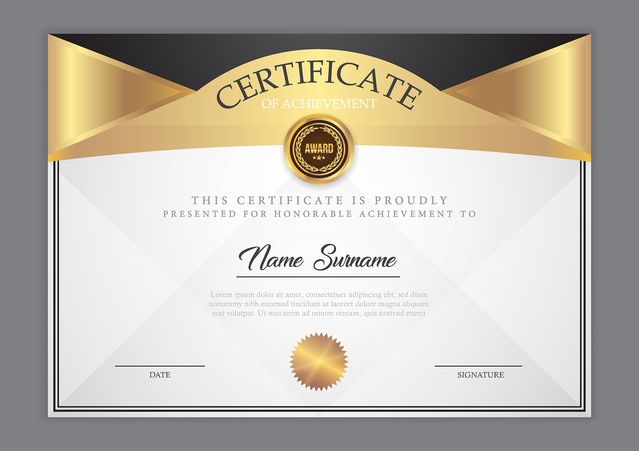 certificate template