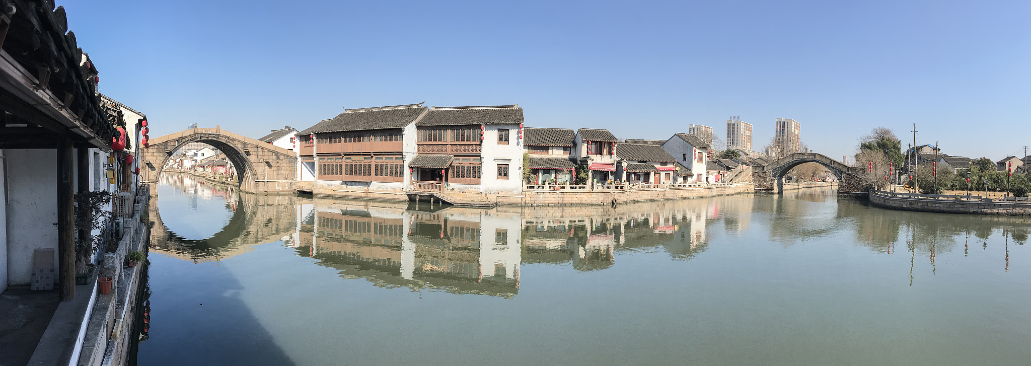 china qingming bridge of the ancient canal in wuxi city, jiangsu