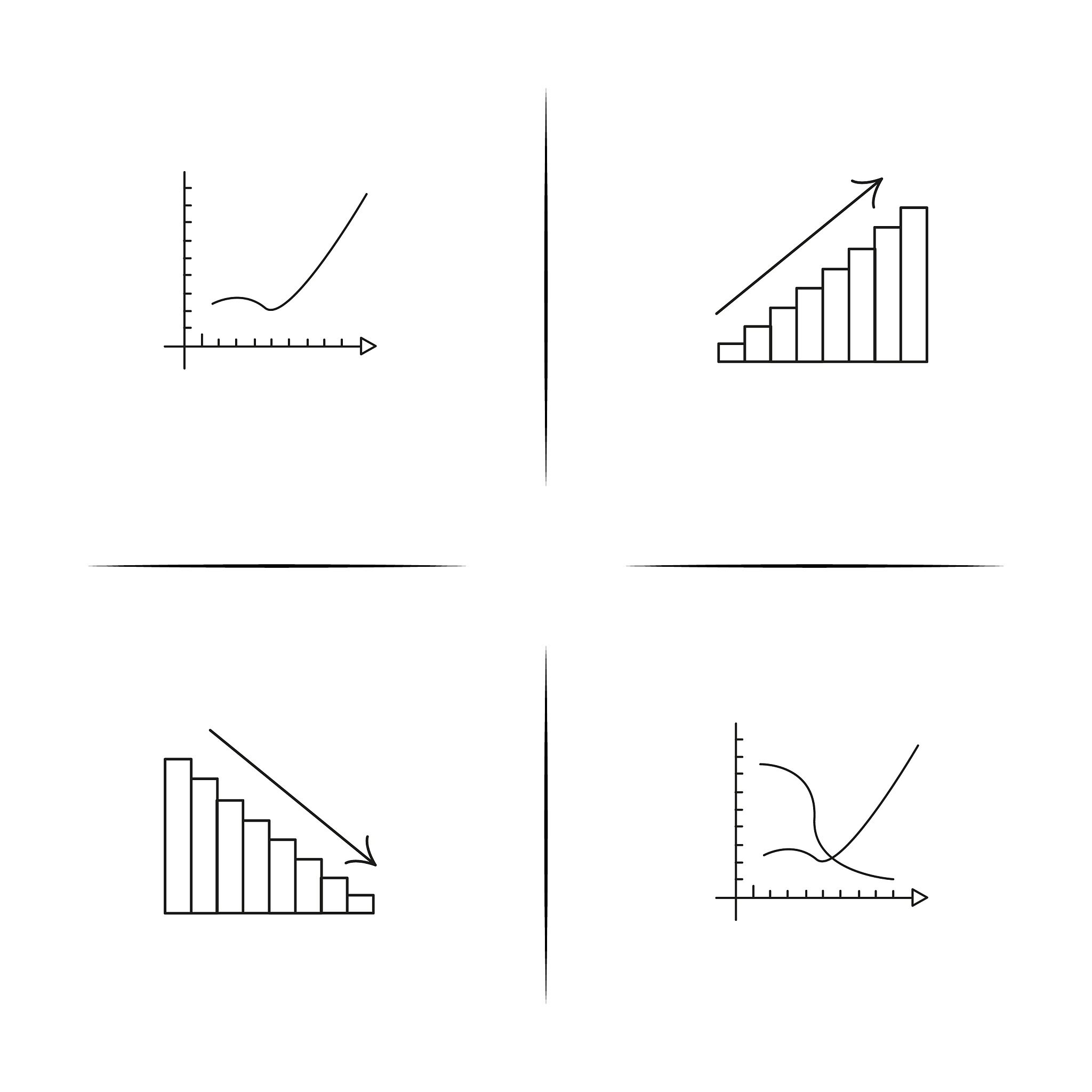 business linear simple icon setoutline icons