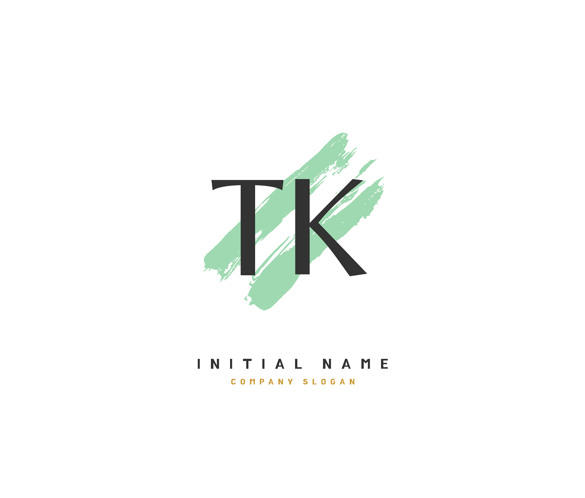 t k tk beauty initial logo handwriting logo of