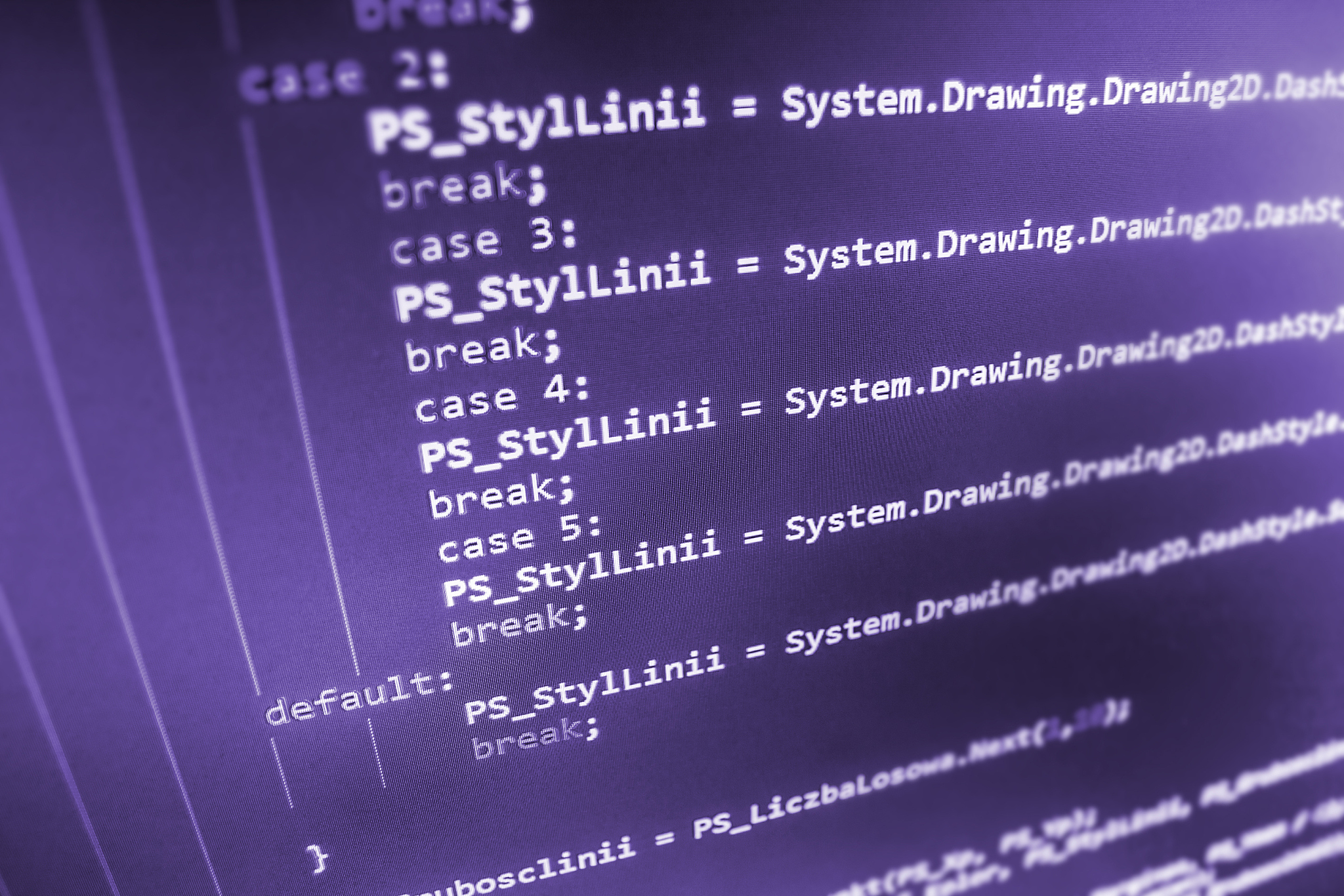 software developer programming code on computer