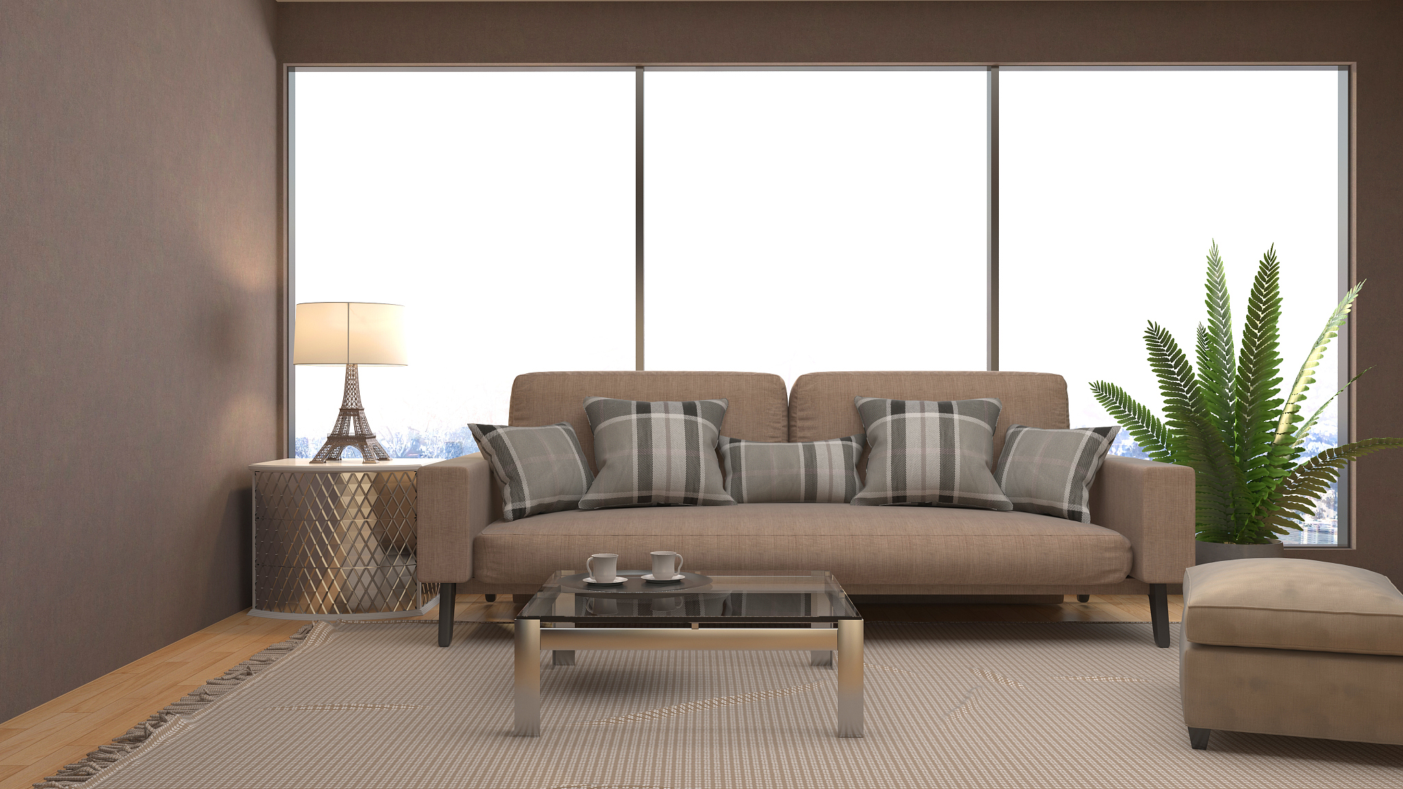 interior living room. 3d illustration