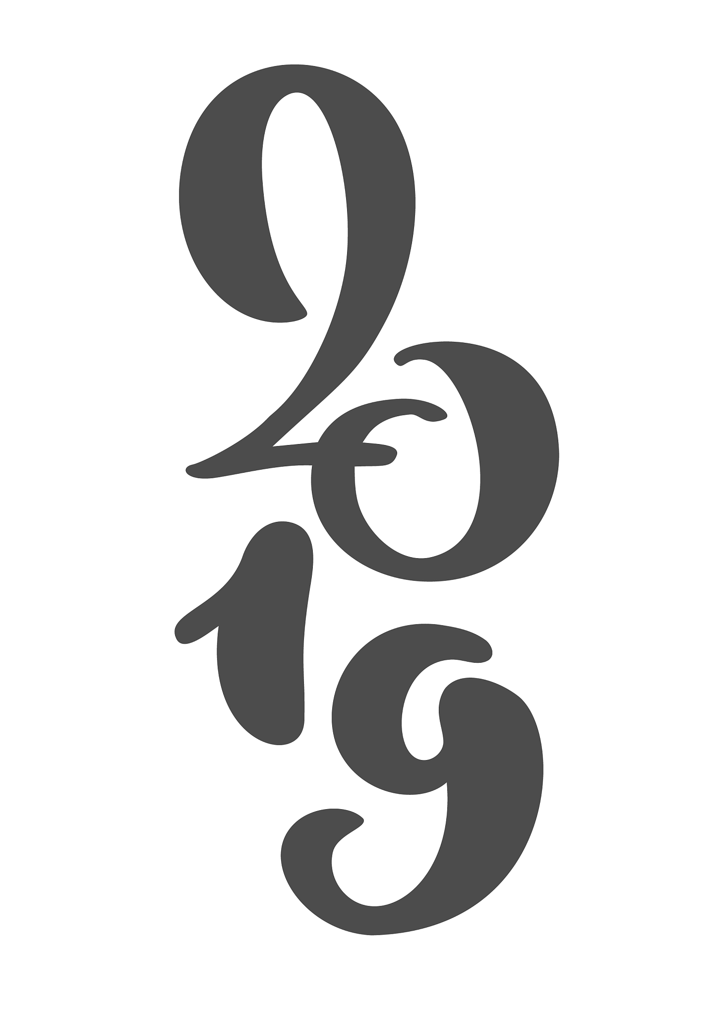 handwritting calligraphy text 2019 hand
