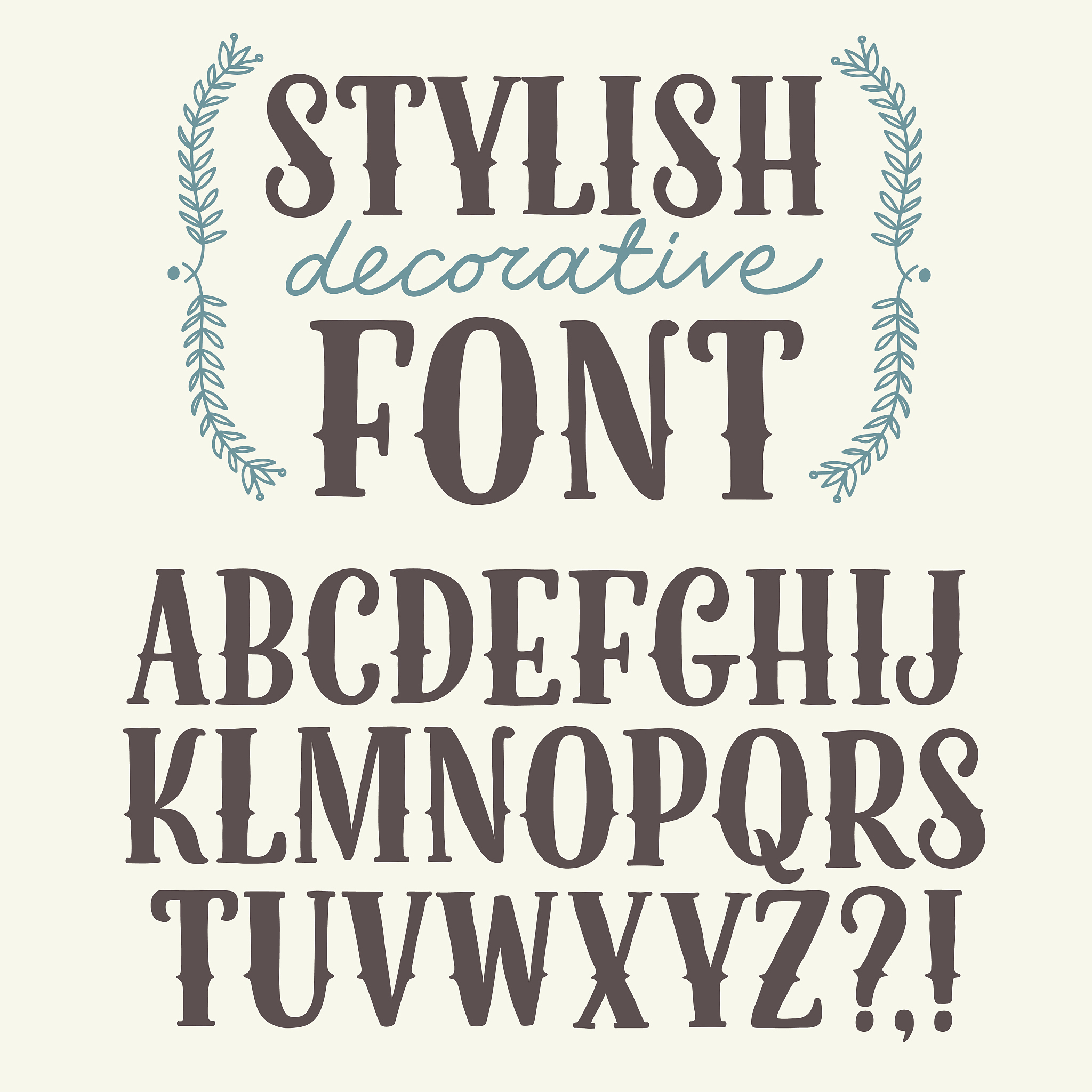 stylish vintage decorative font