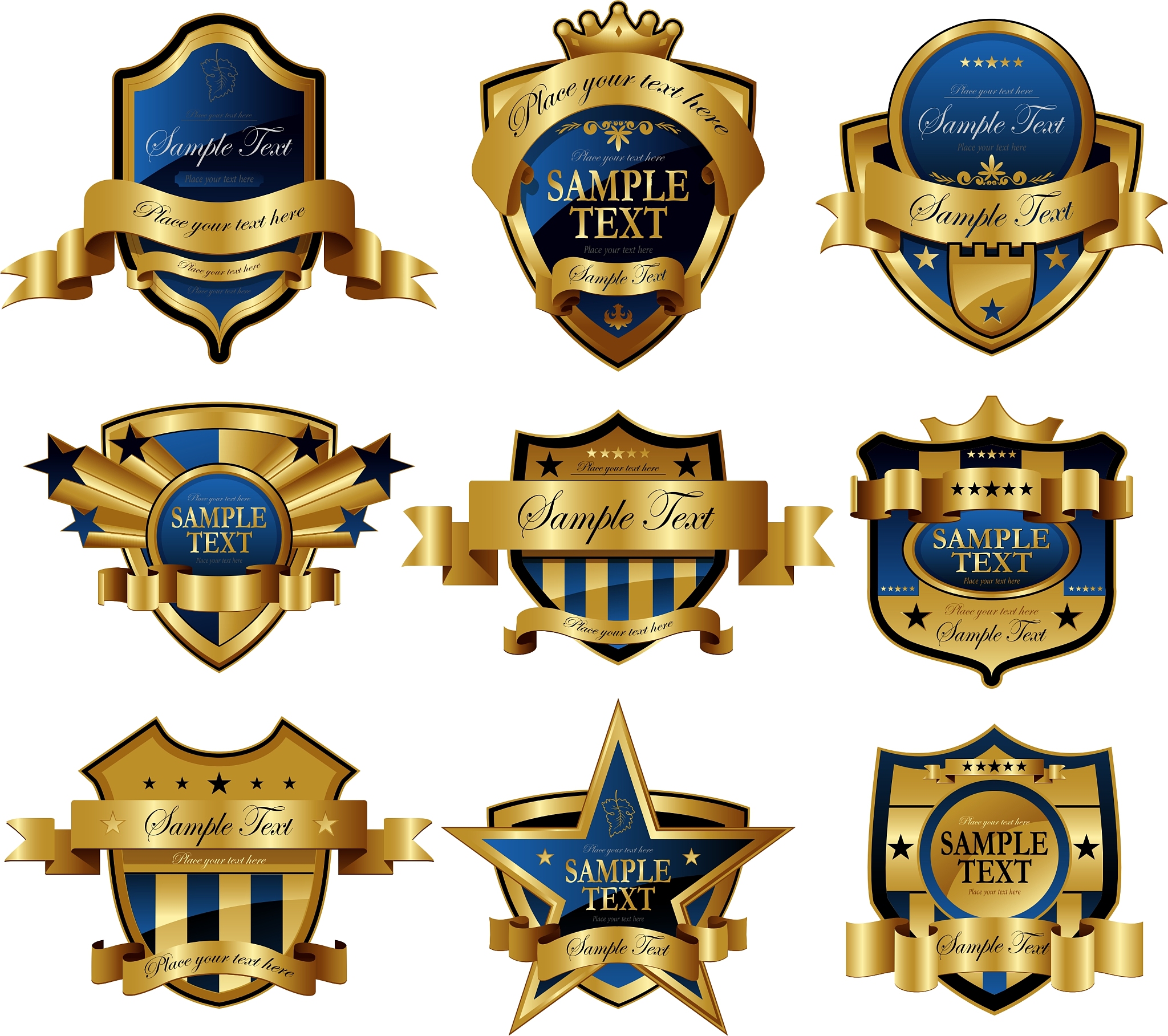 decorative ornate gold frame label