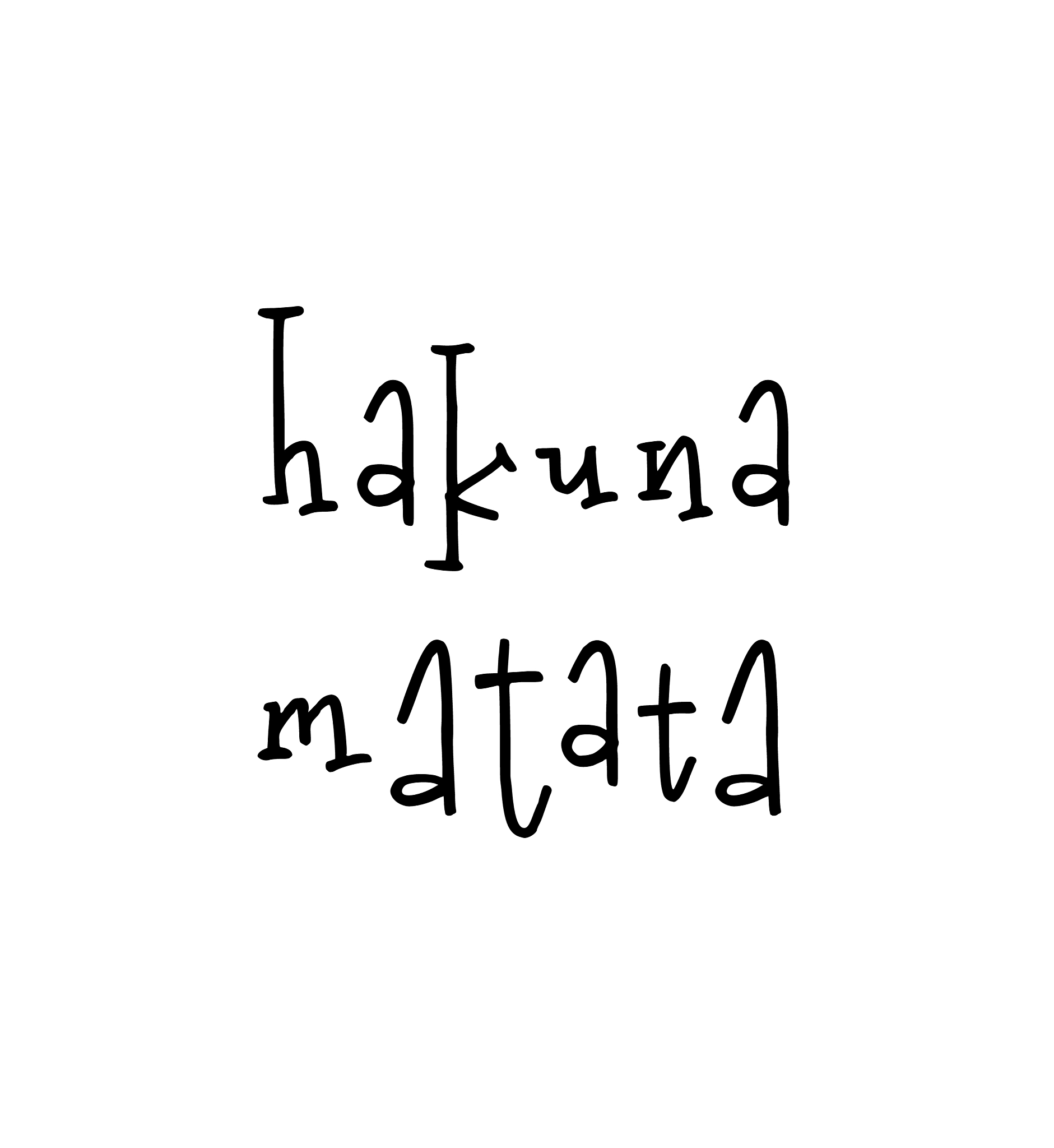 motivational poster with lettering quote hakuna