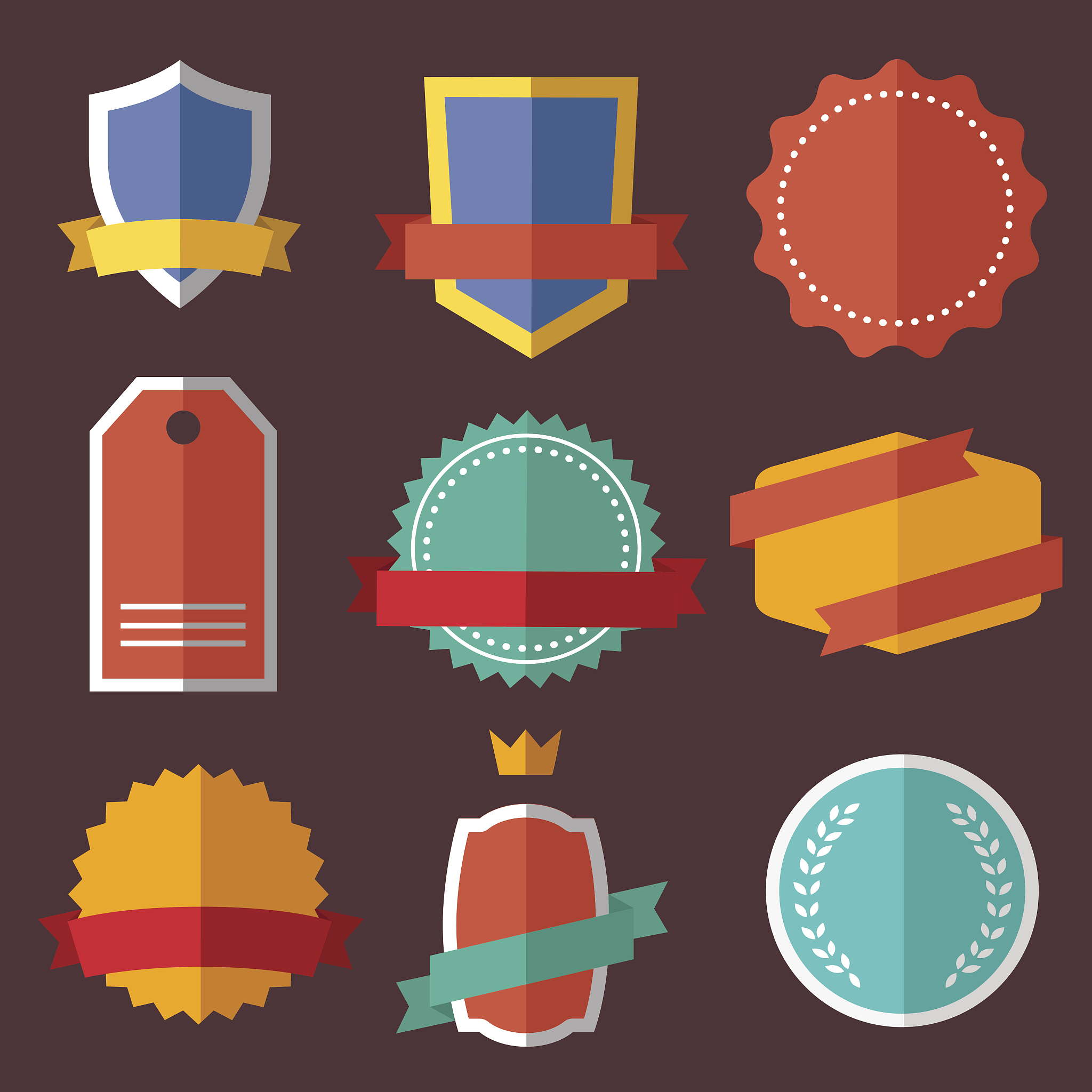 set of retro vintage labels, signs, badges