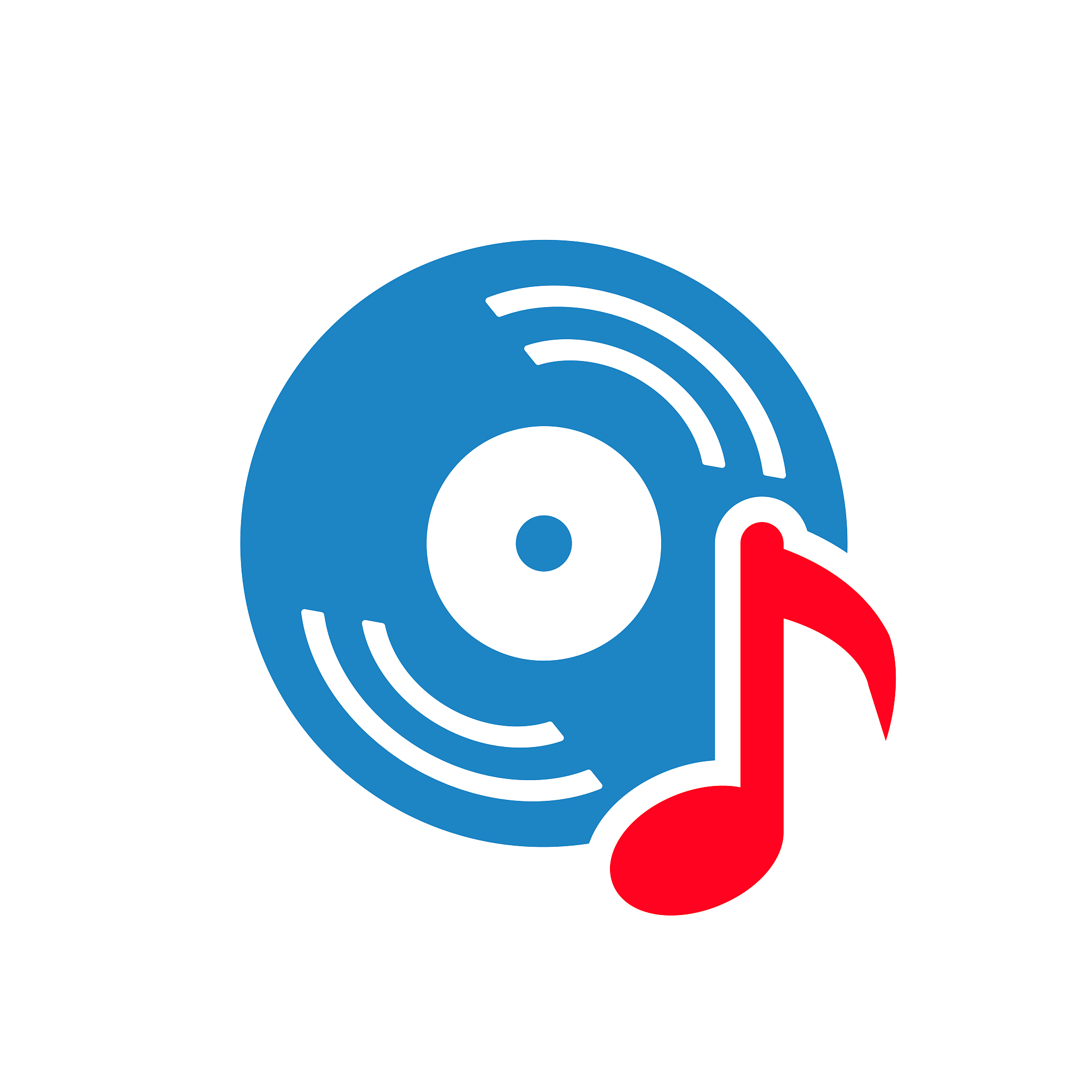 musical record, vintage vinyl icon - for stock