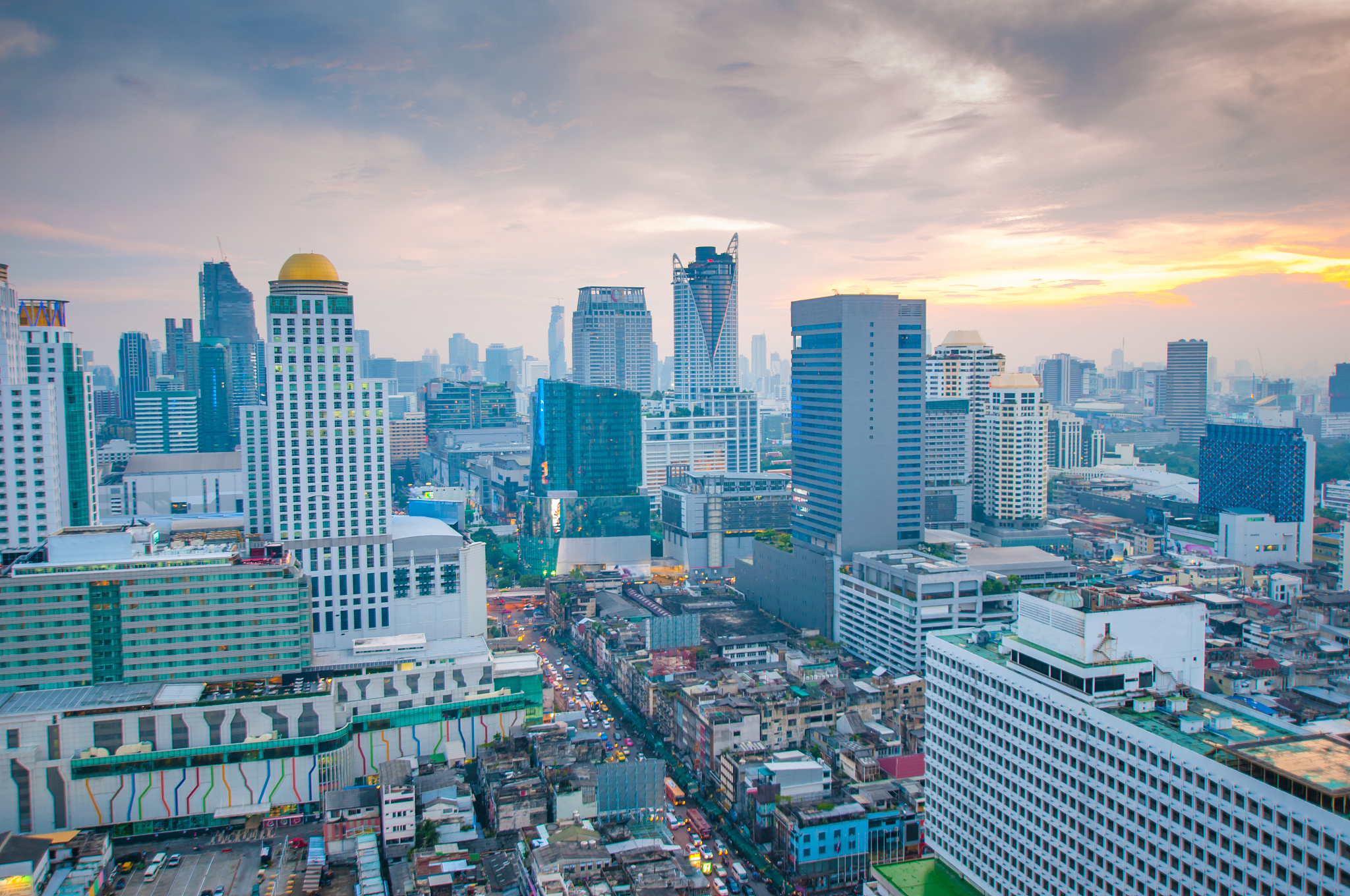 panoramic view of urban landscape in bangkok thailand