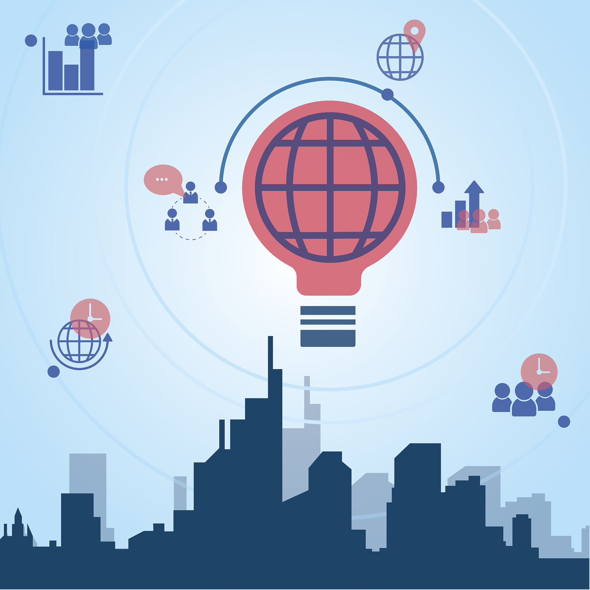 business data vector theme