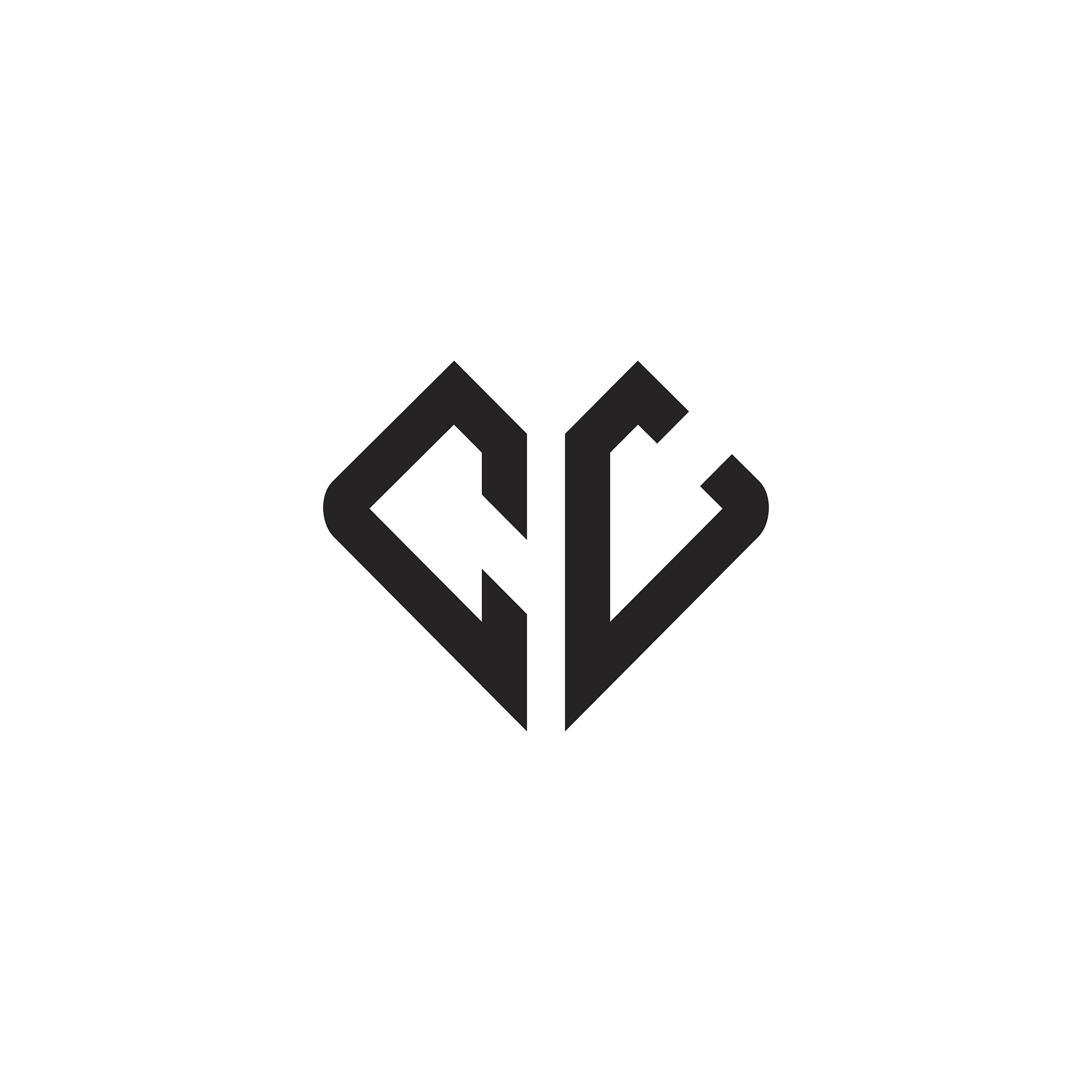cc letter logo icon design template elements