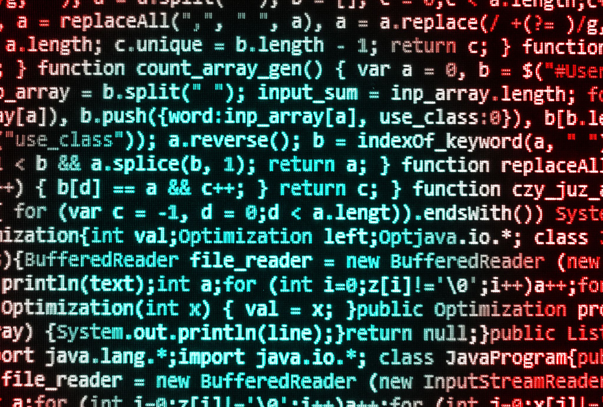 software developer programming code on computer
