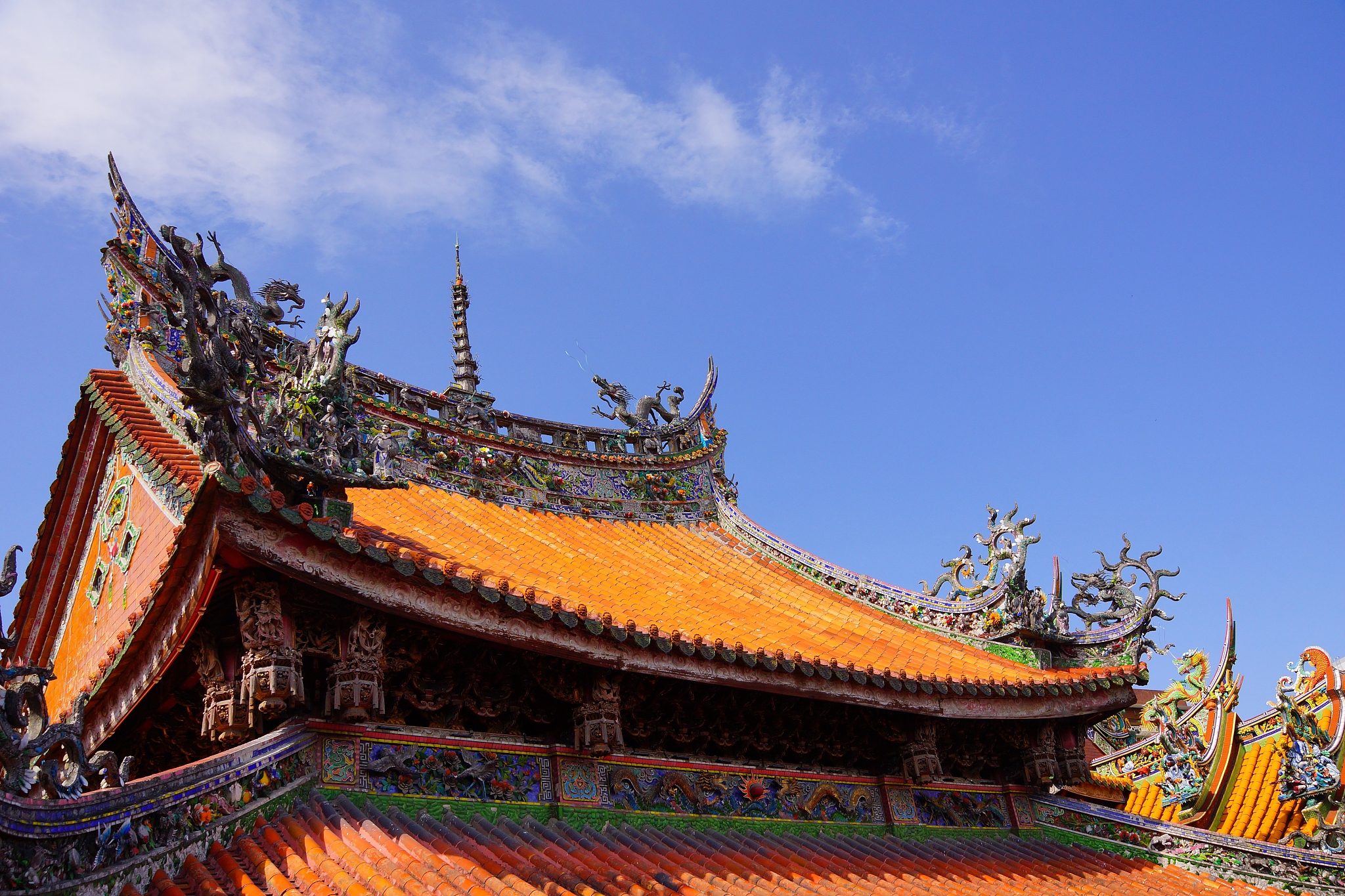 beautiful temple roof