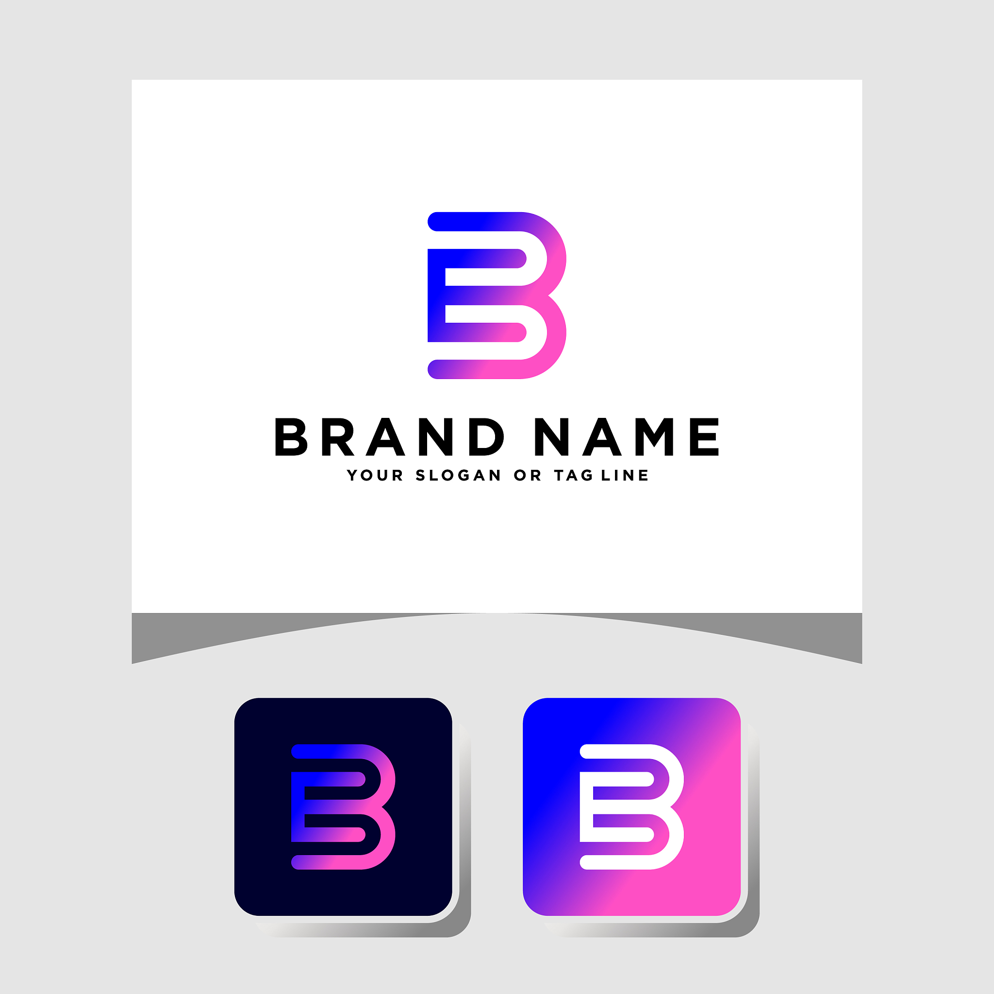 colorful logo design letter b