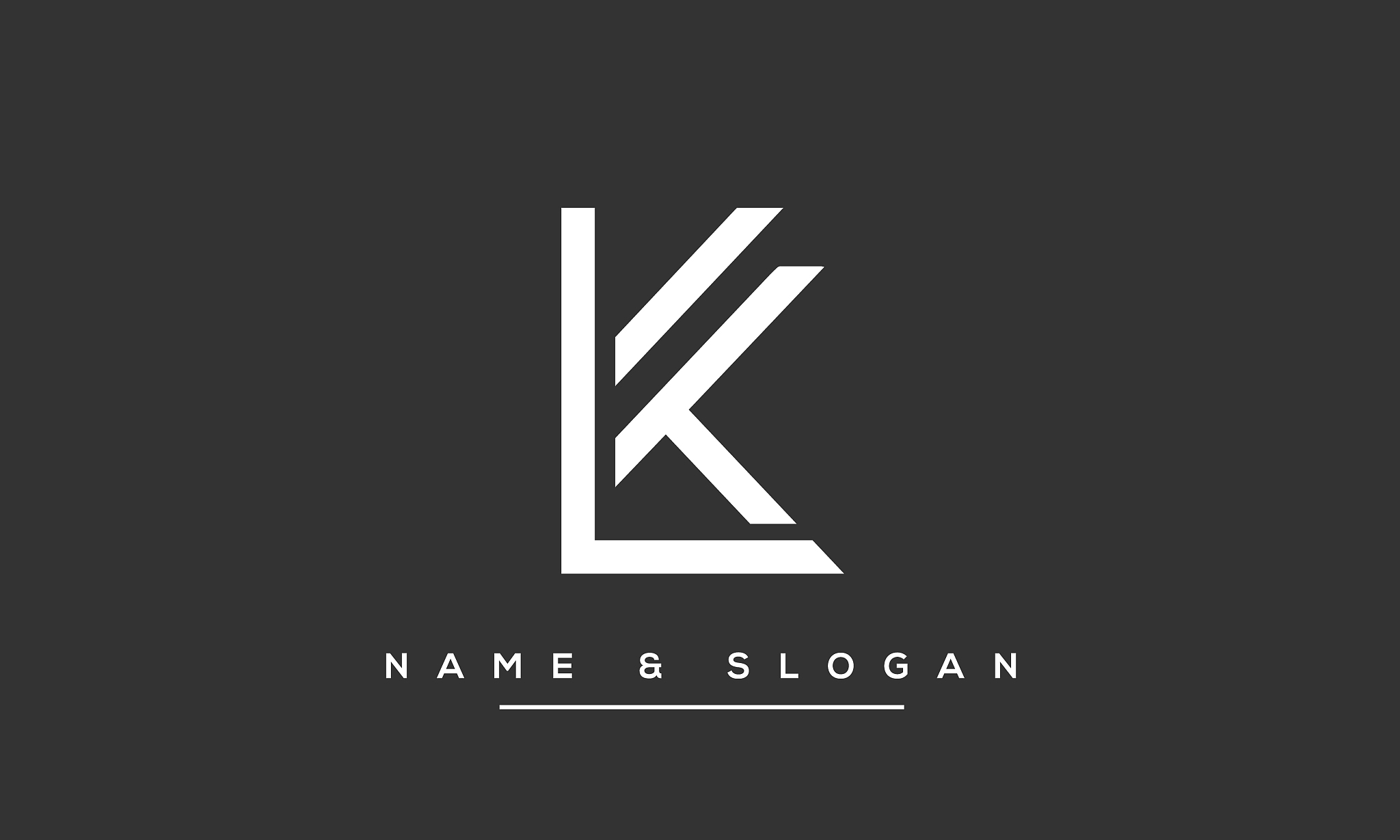 lk abstract lettermark logo monogram vector template