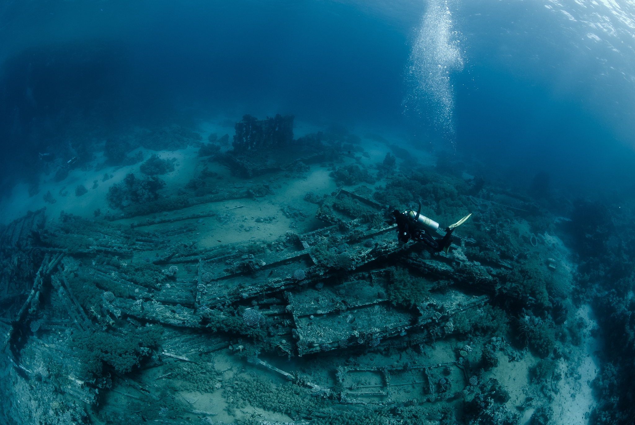 underwater wreckage
