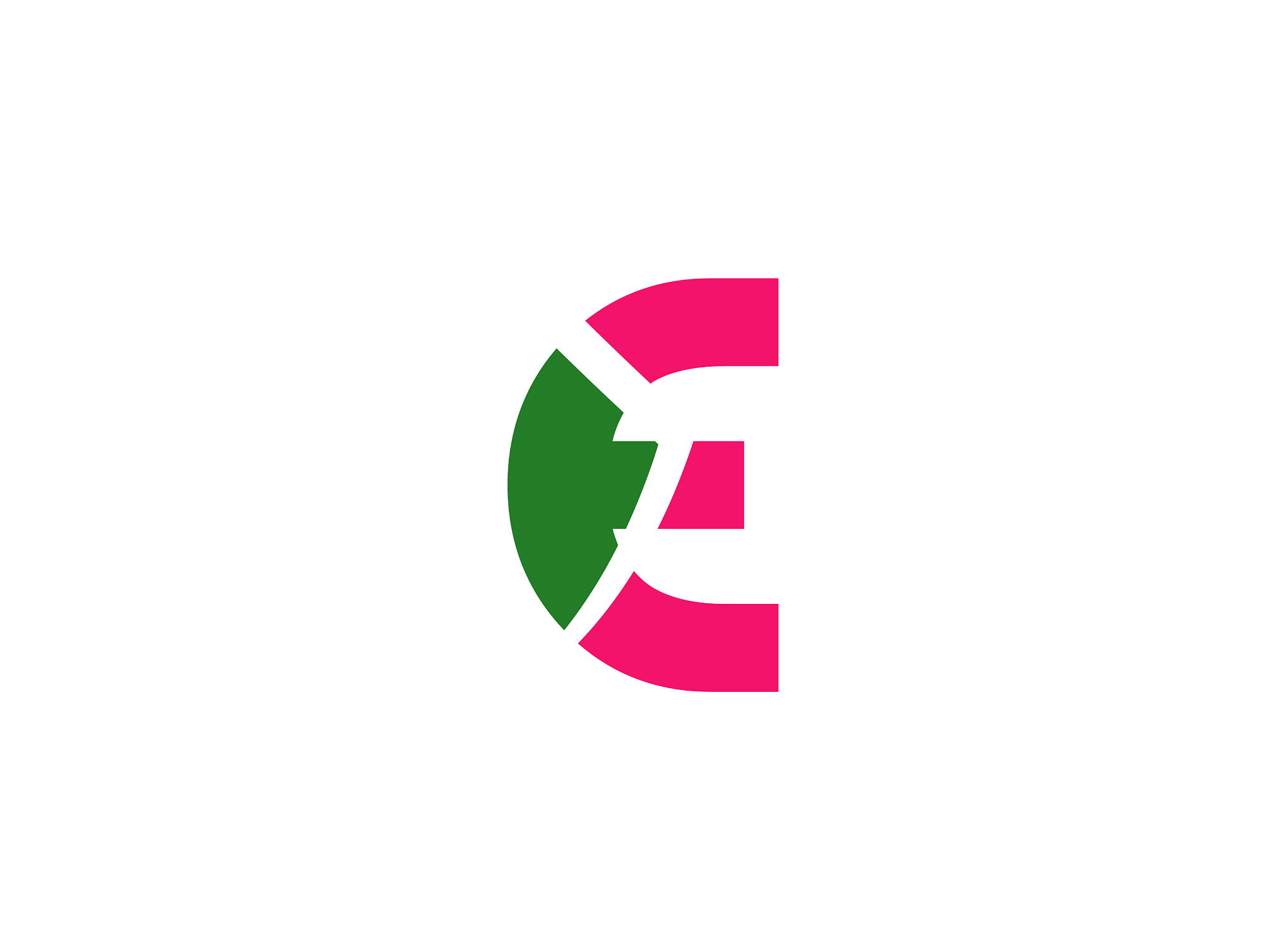 abstract icon logo for letter e