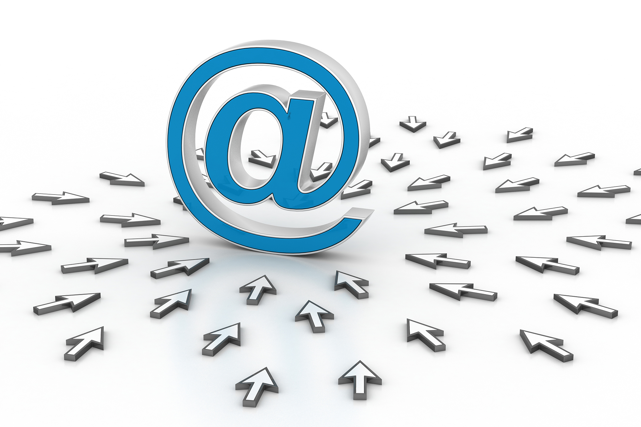 e-mail sign with  mouse pointer