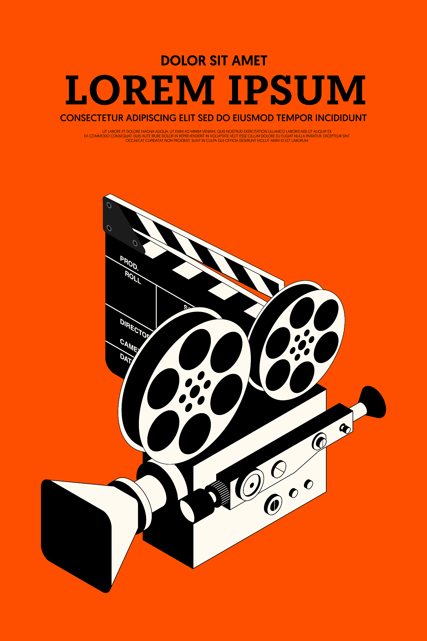 movie and film poster design template background vintage retro s
