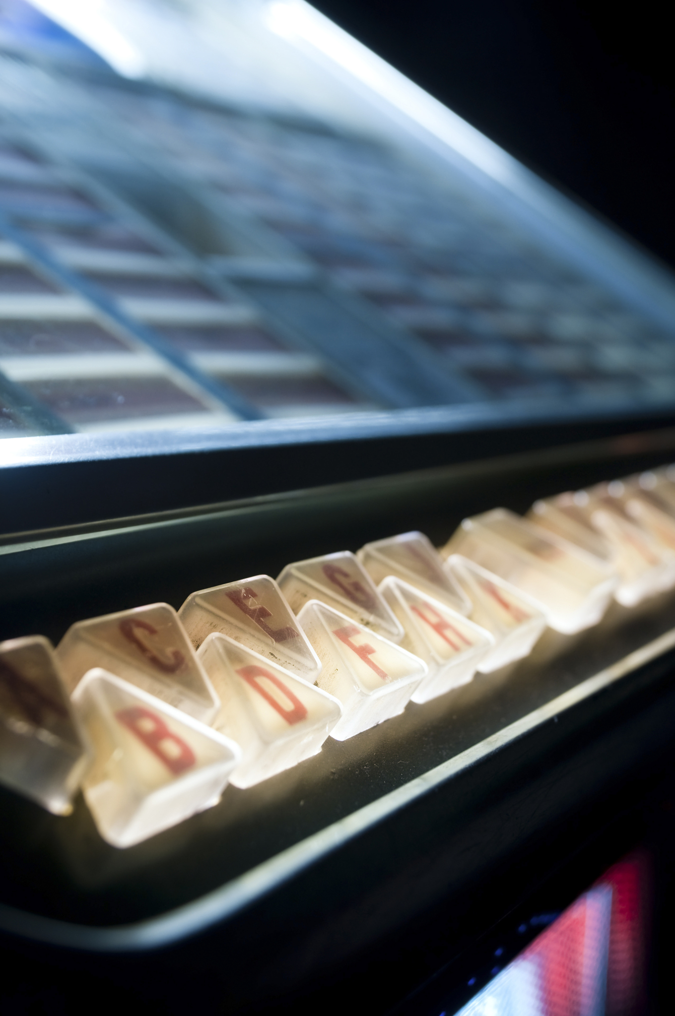 juke box buttons alphabet