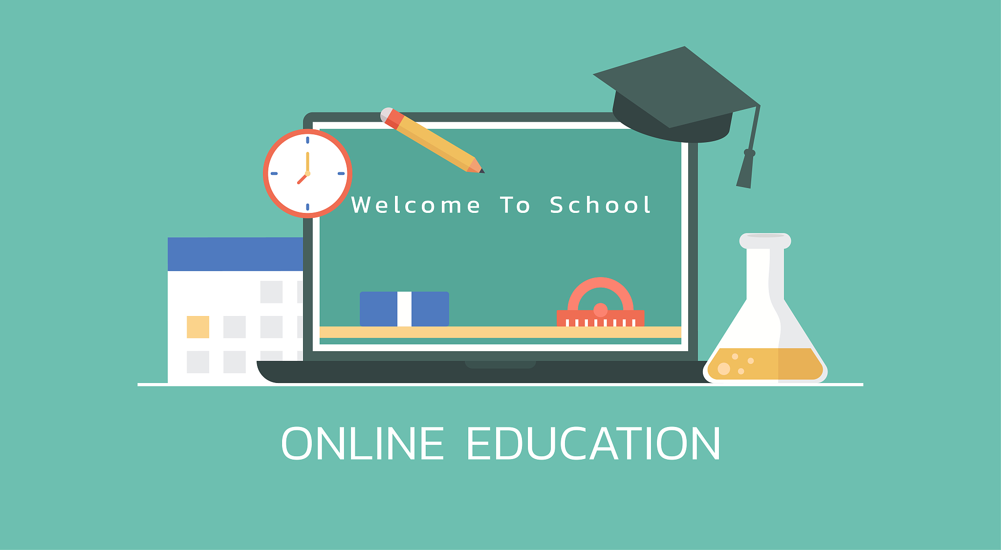 welcome to school online concept
