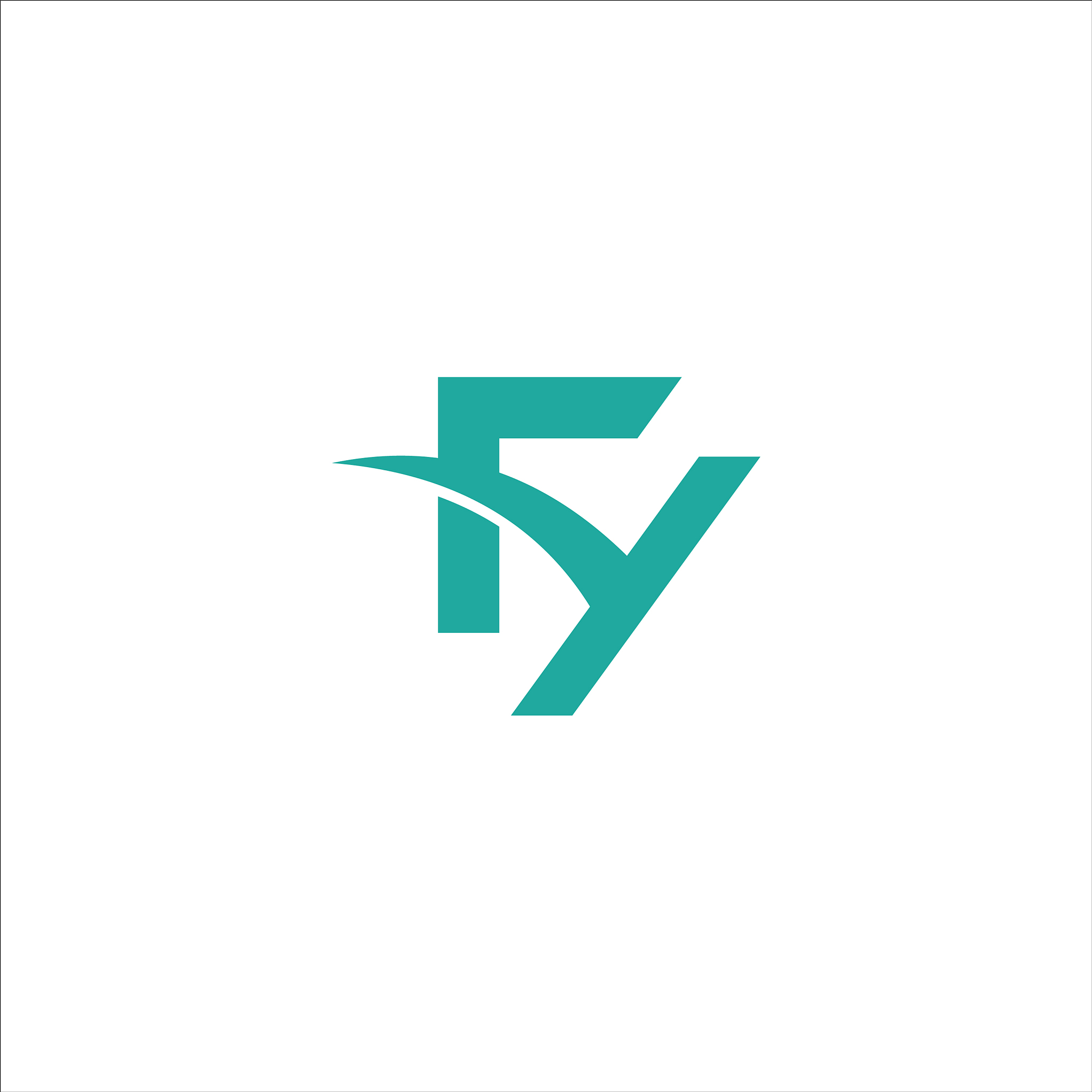 initial letter fy or yf logo design template