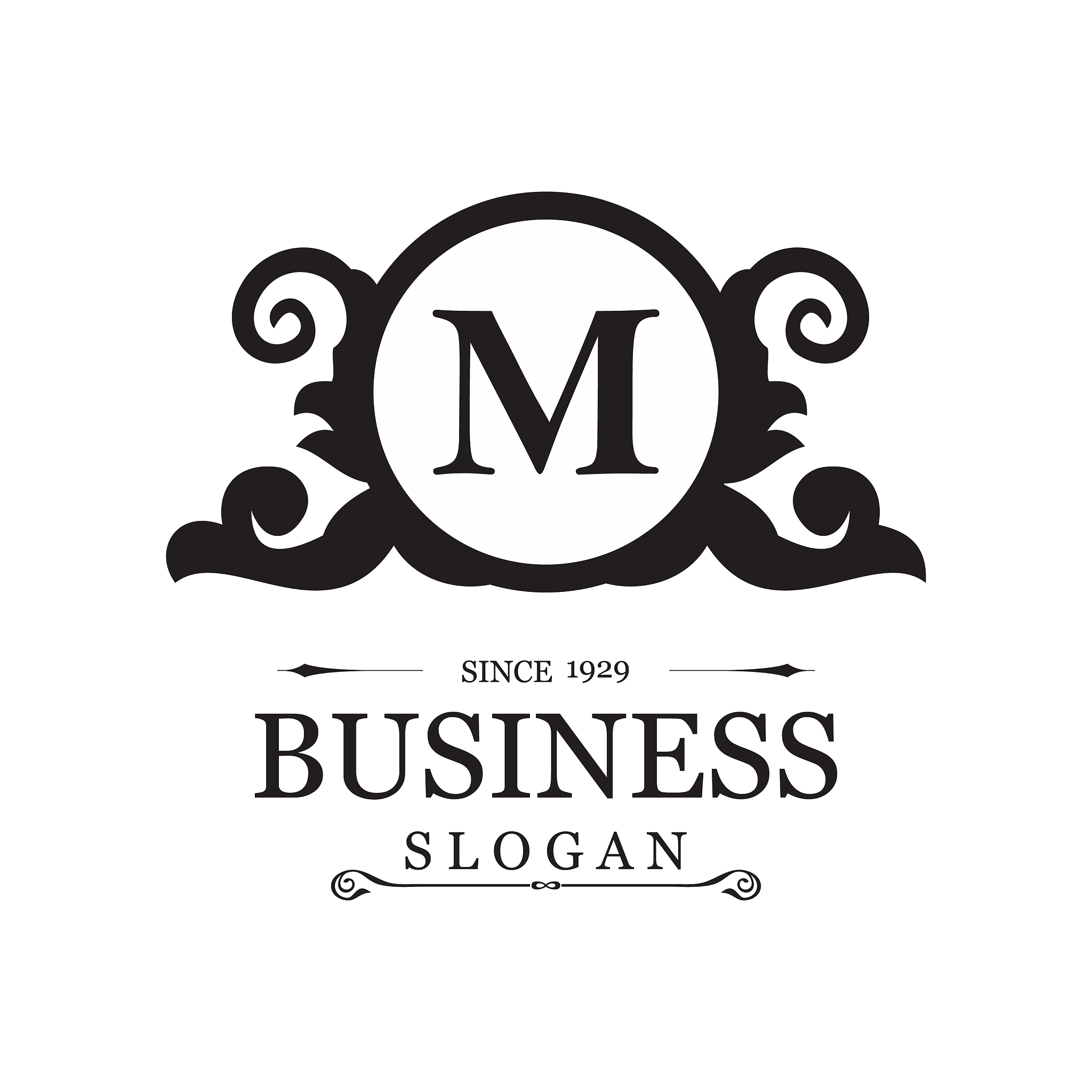 alphabetic logo design with elegent design and