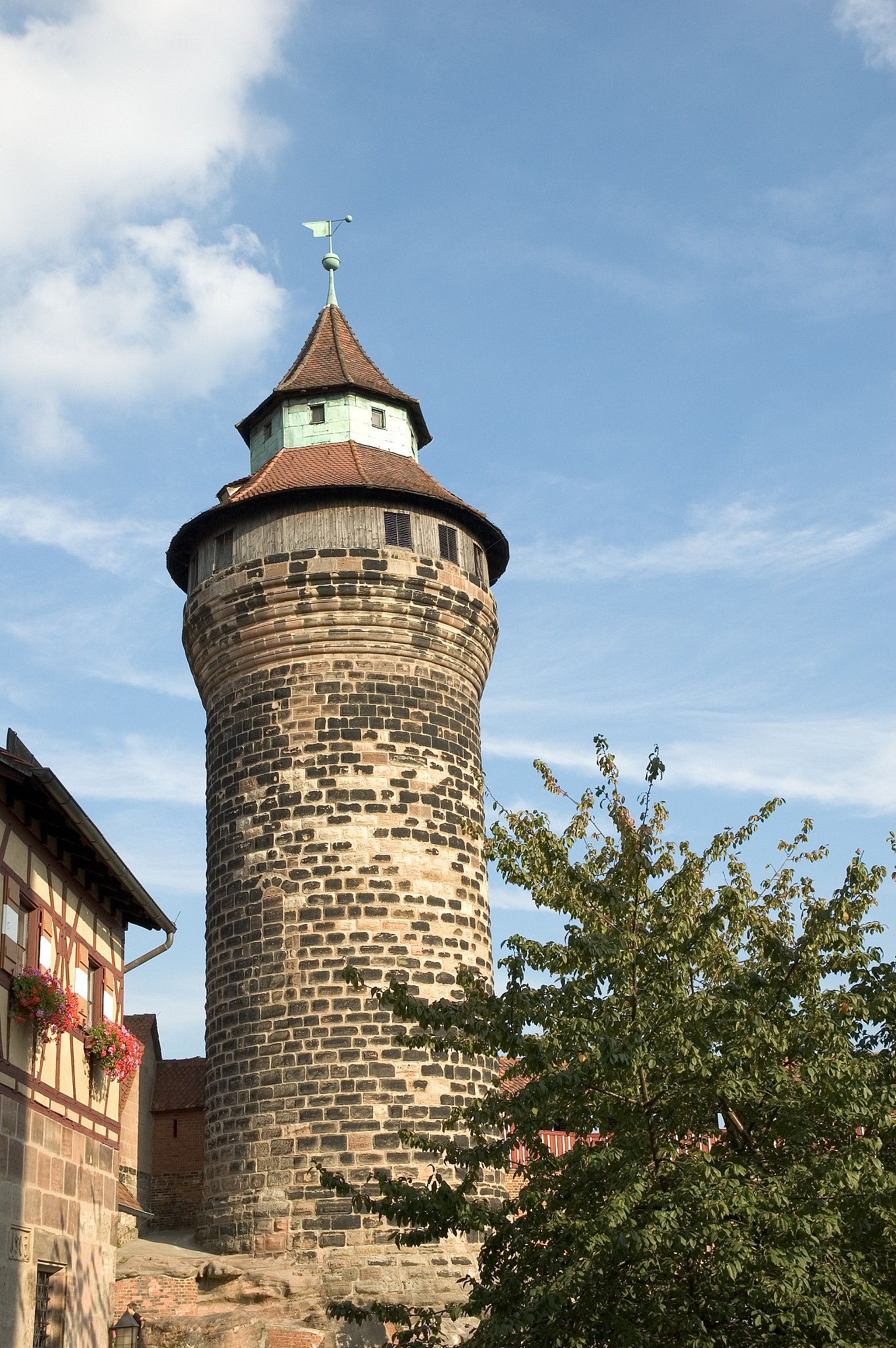 sinwell tower of nuremberg castle in germany