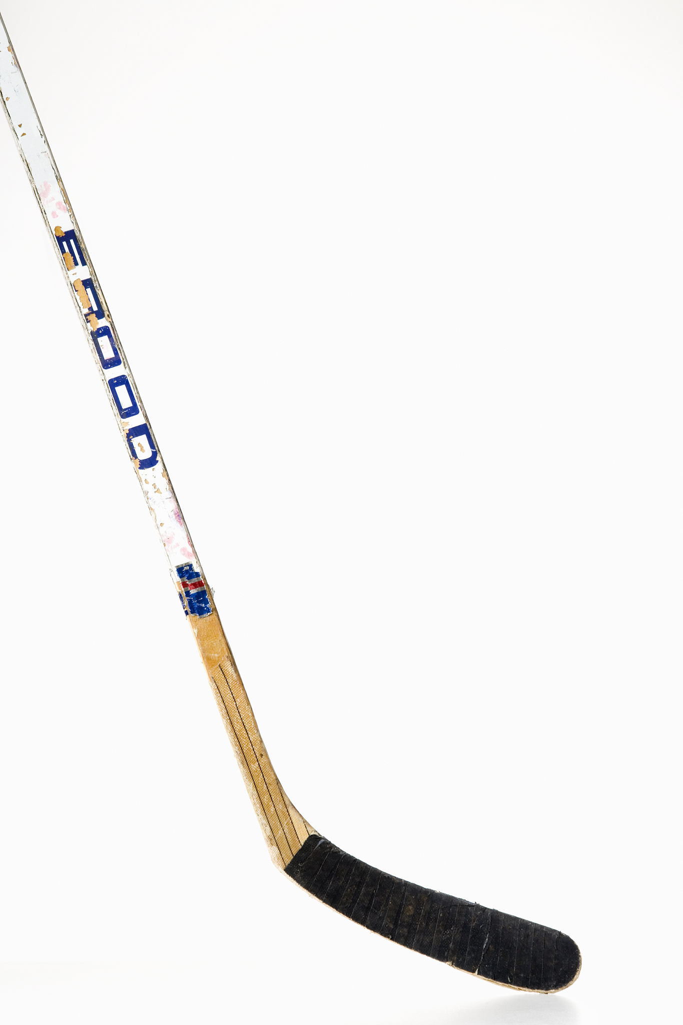 studio shot of a hockey stick