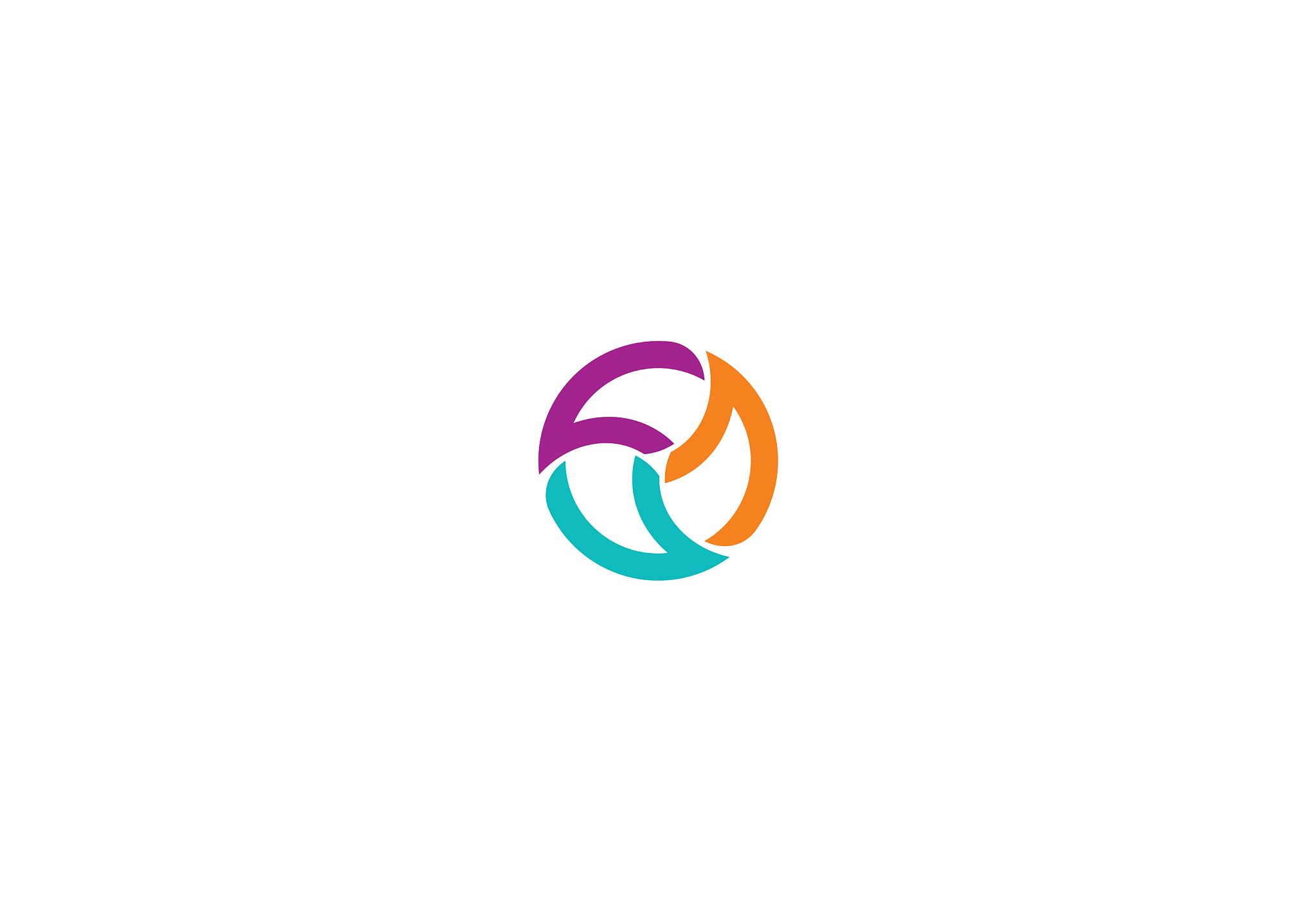 circle shape curve colorful logo