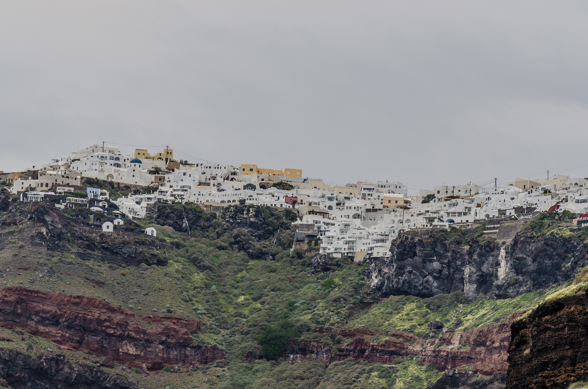 greek houses on the mountain