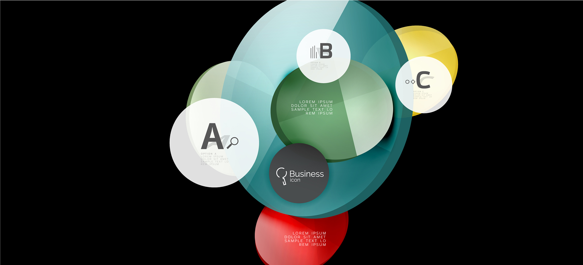 info graphics circles background success icon
