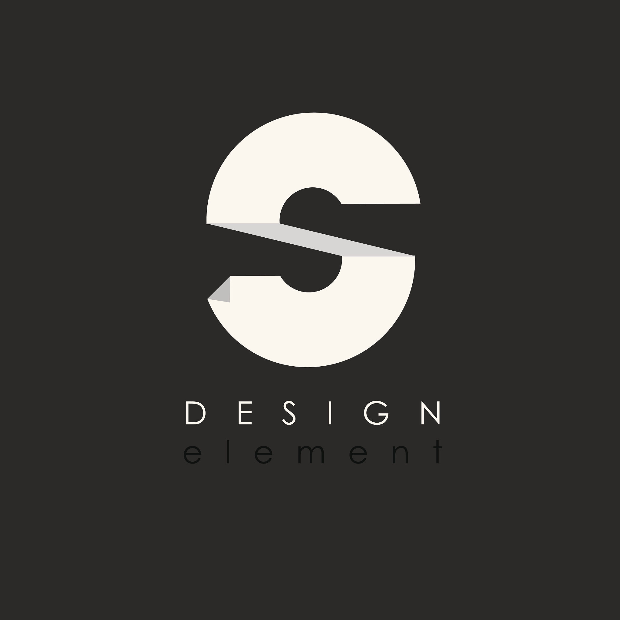 letter s design element in flat design style for business