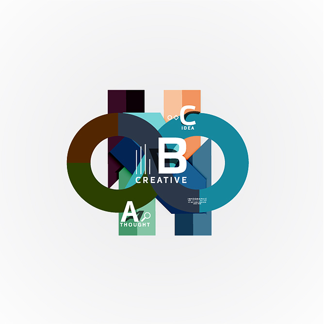 abstract geometric option infographic banners a b