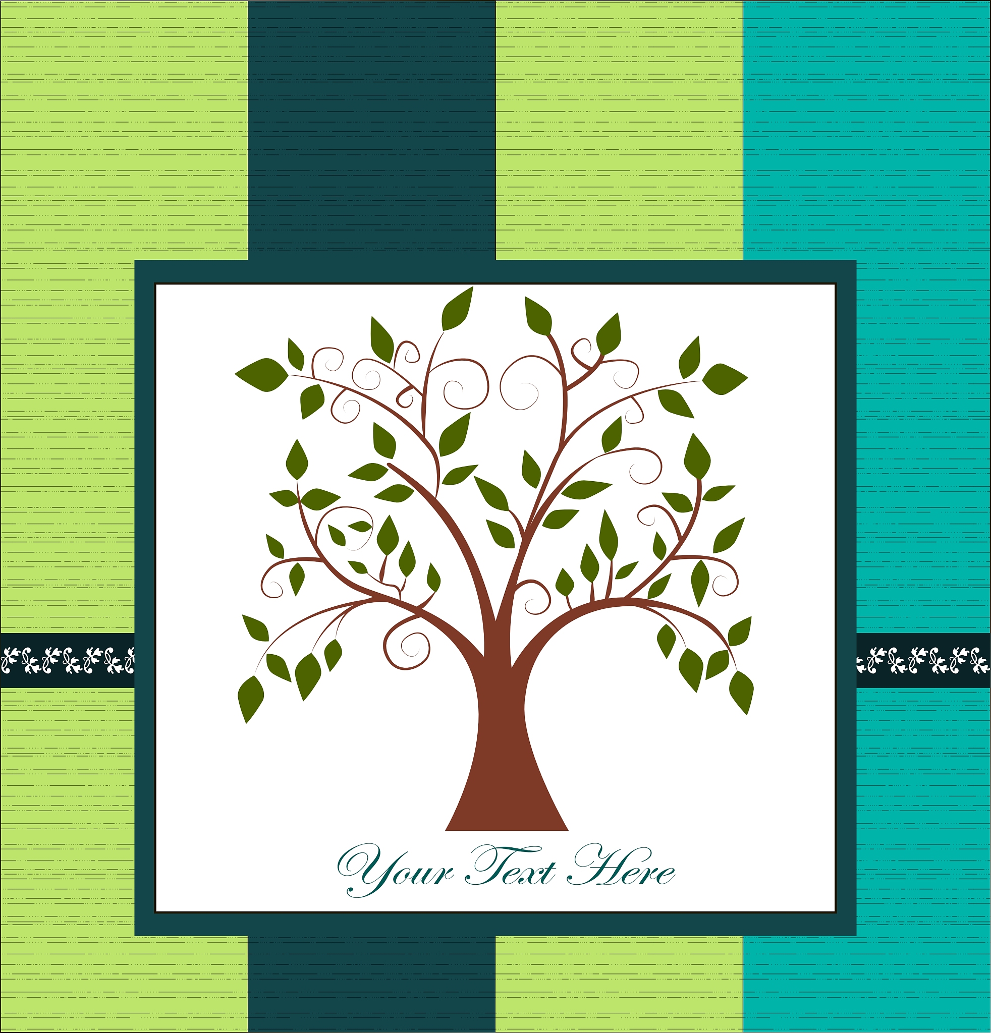 card with a tree