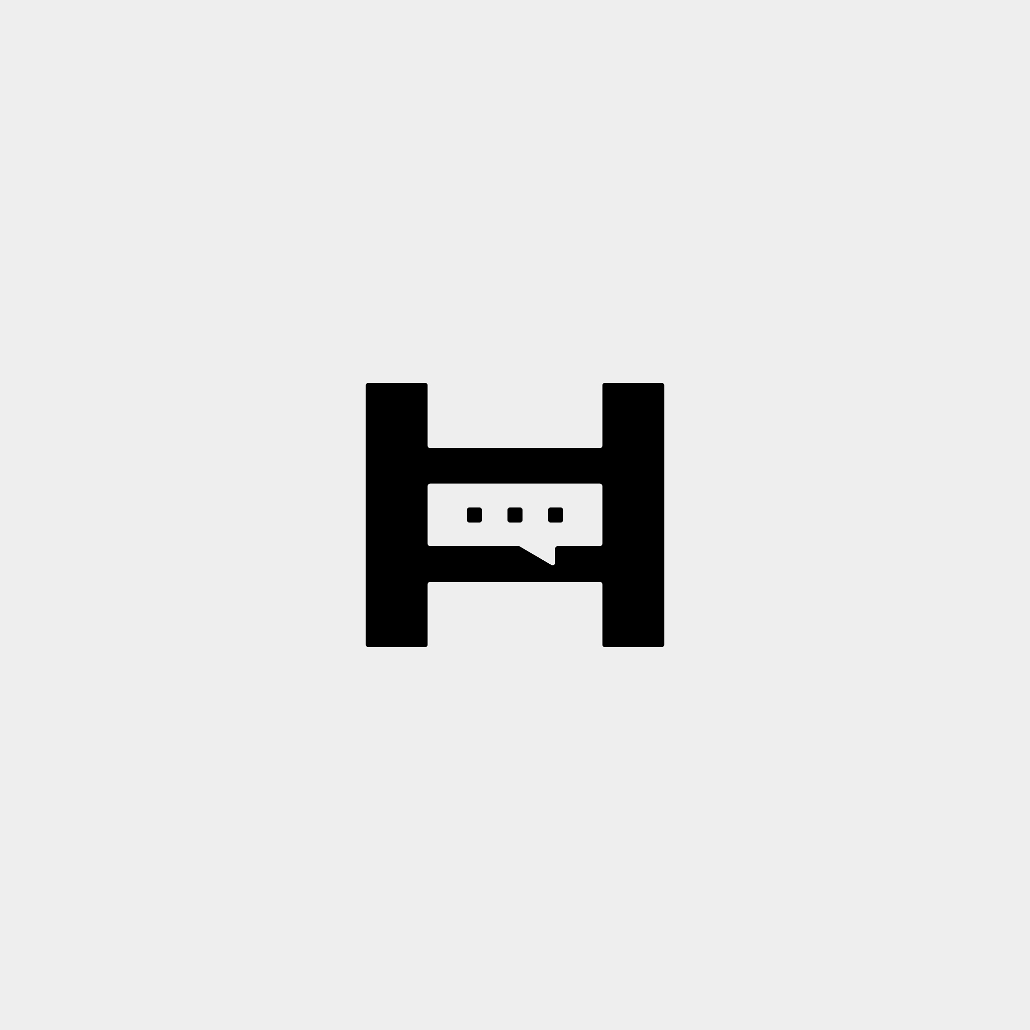 letter h chat logo template design