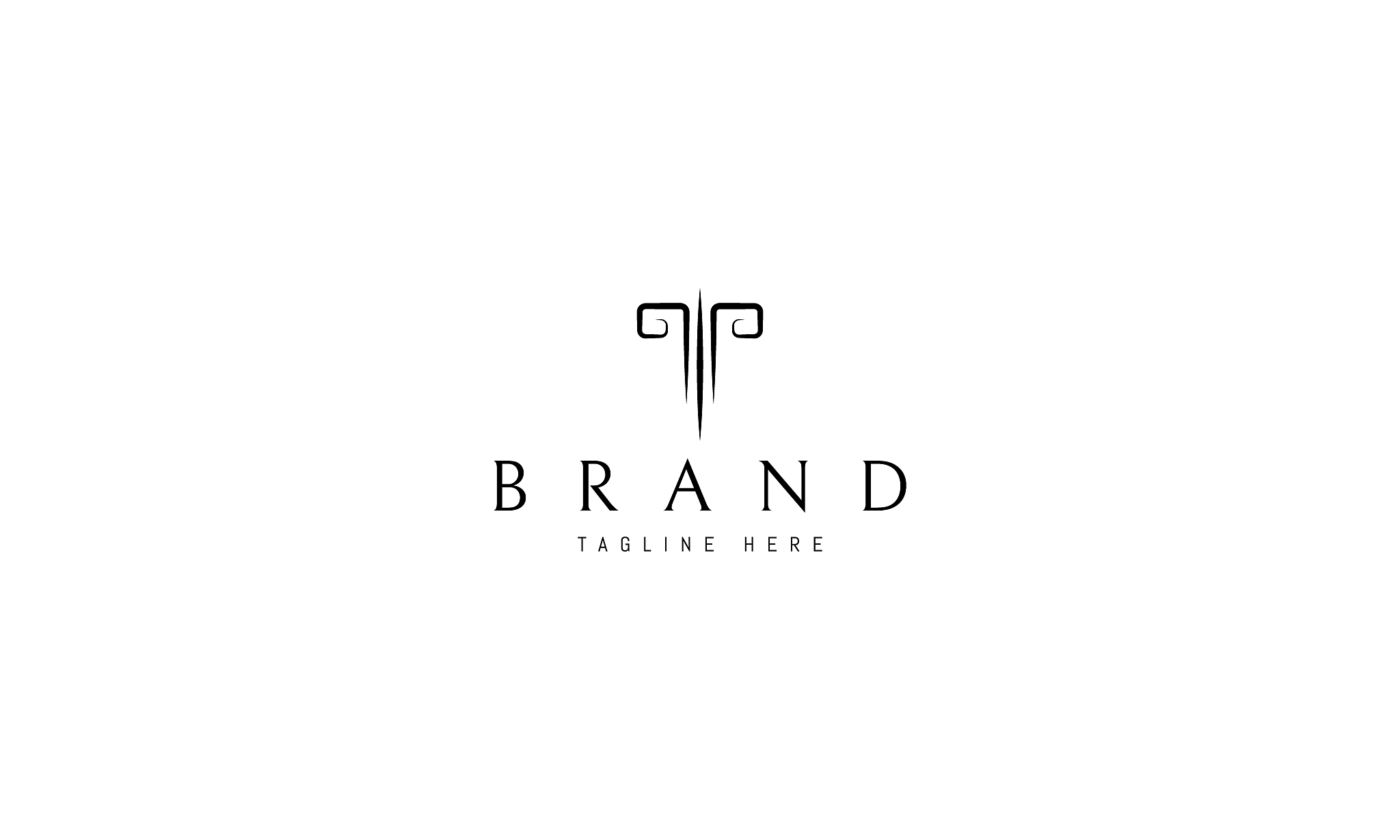 vector logo on which an abstract image of the head of a goat.