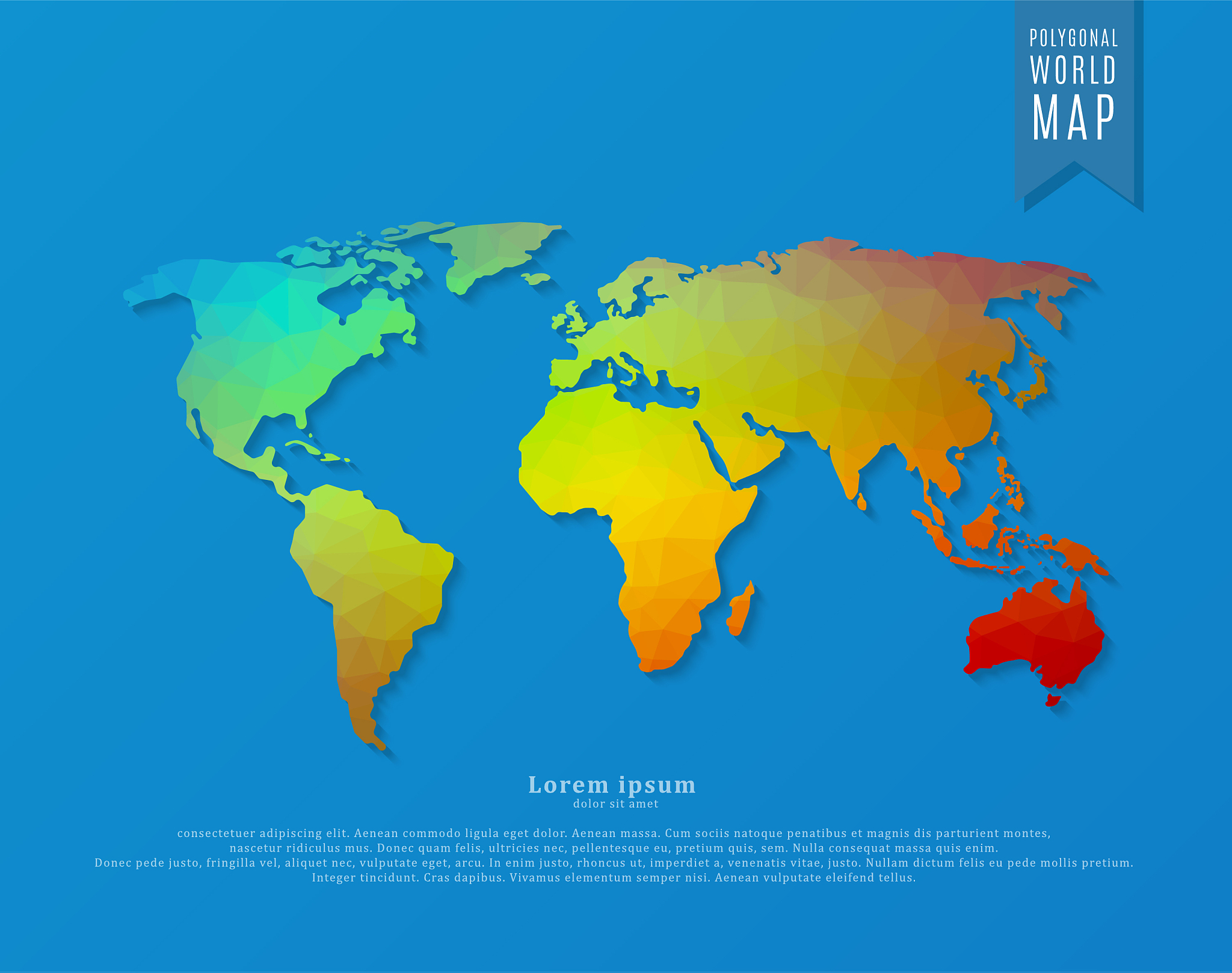 polygonal world map